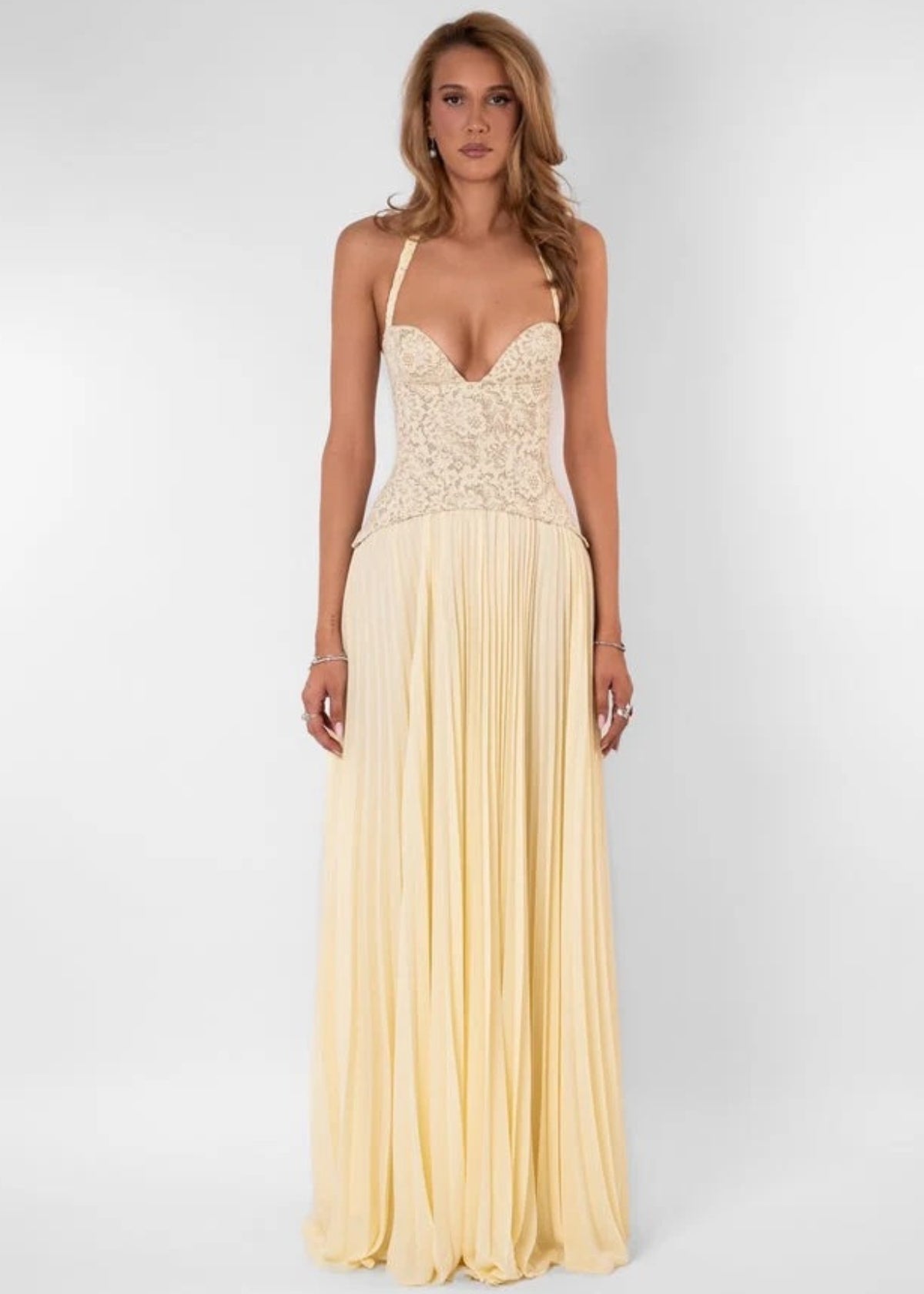 Gaia Dress in Yellow Hire for Formal event from Dress for a Night