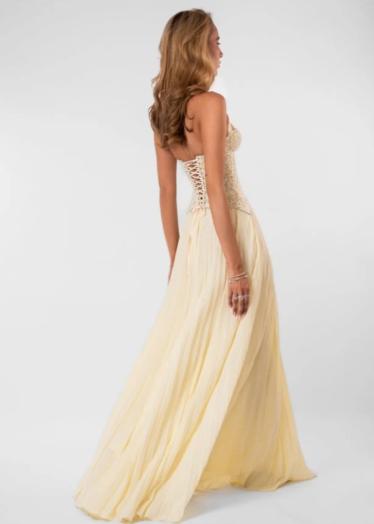 Gaia Dress in Yellow Hire for Formal event from Dress for a Night