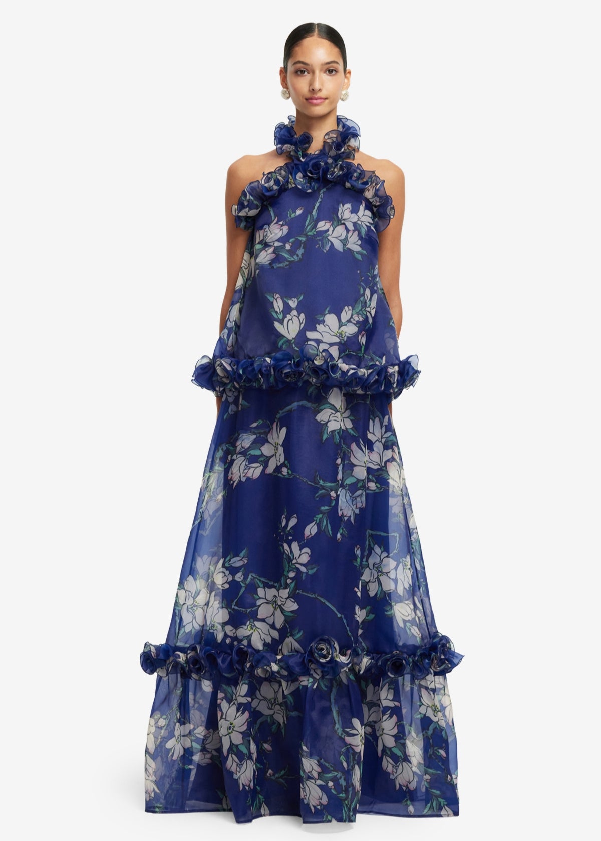 Michelle Top & Paige Skirt in Midnight Magnolia