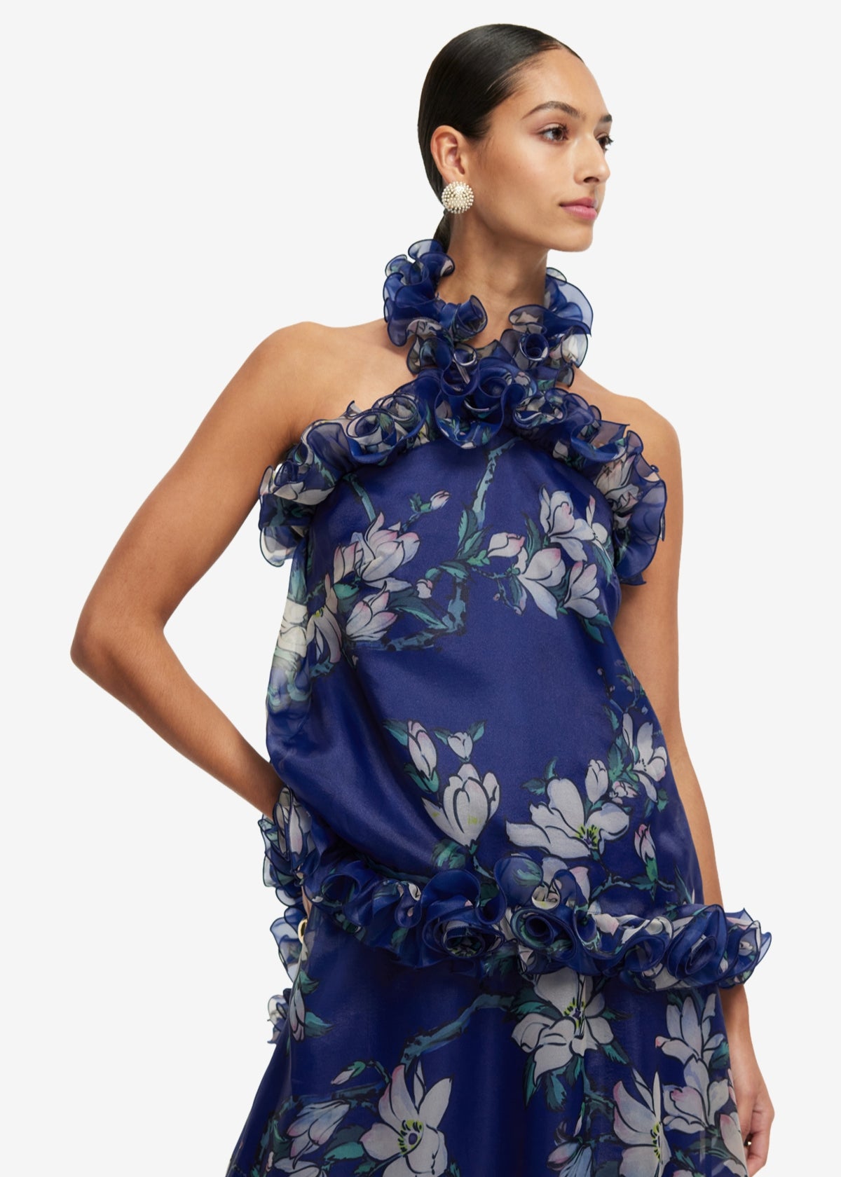 Michelle Top & Paige Skirt in Midnight Magnolia