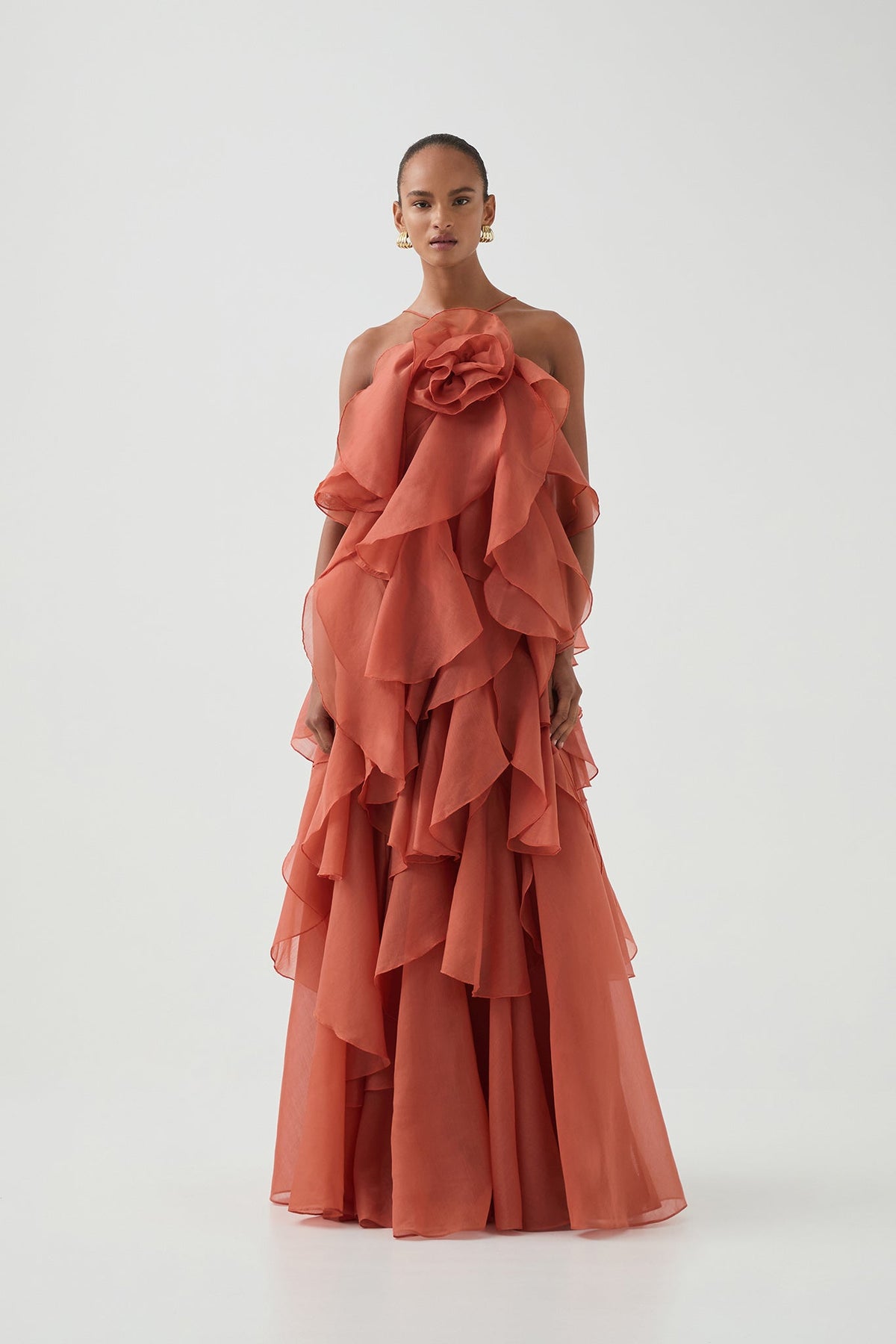 Pandorea Dress in Coral Clay