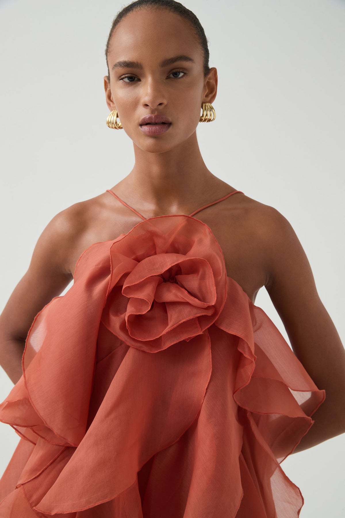 Pandorea Dress in Coral Clay