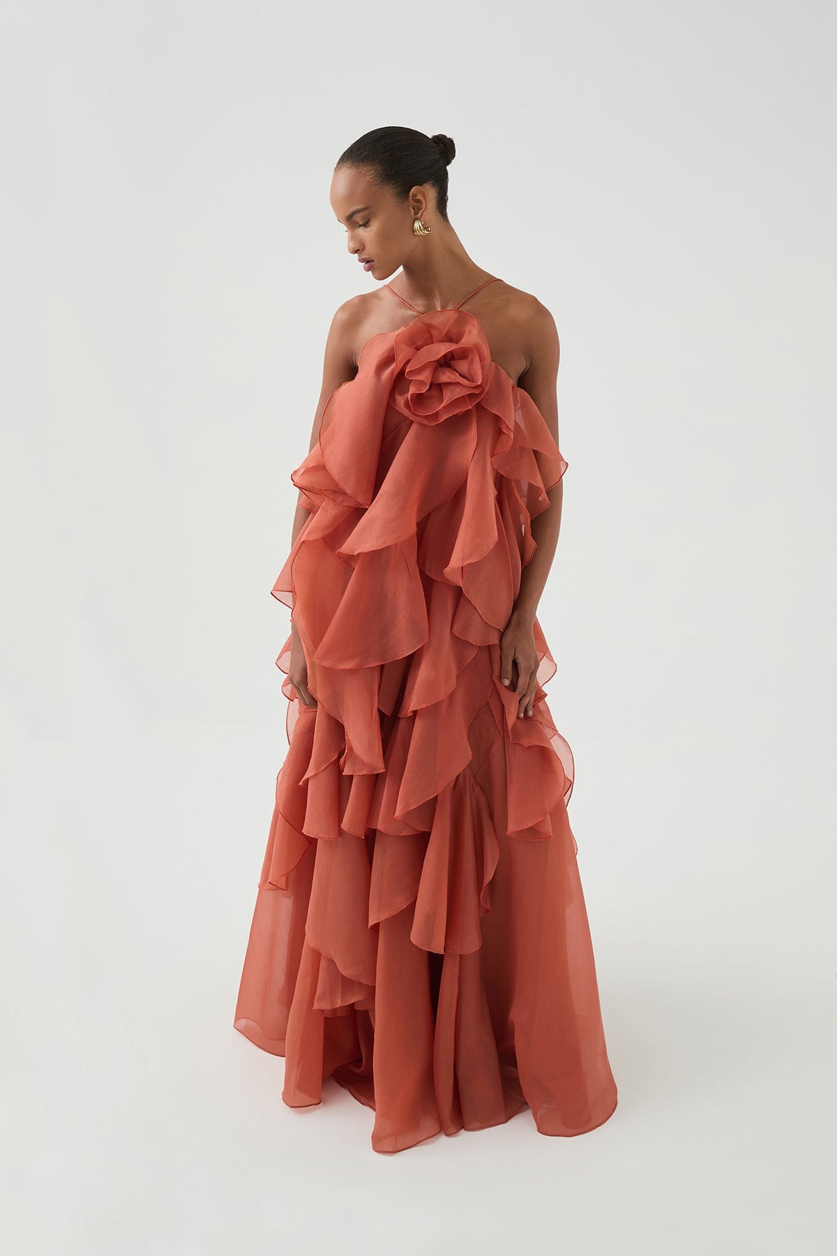 Pandorea Dress in Coral Clay