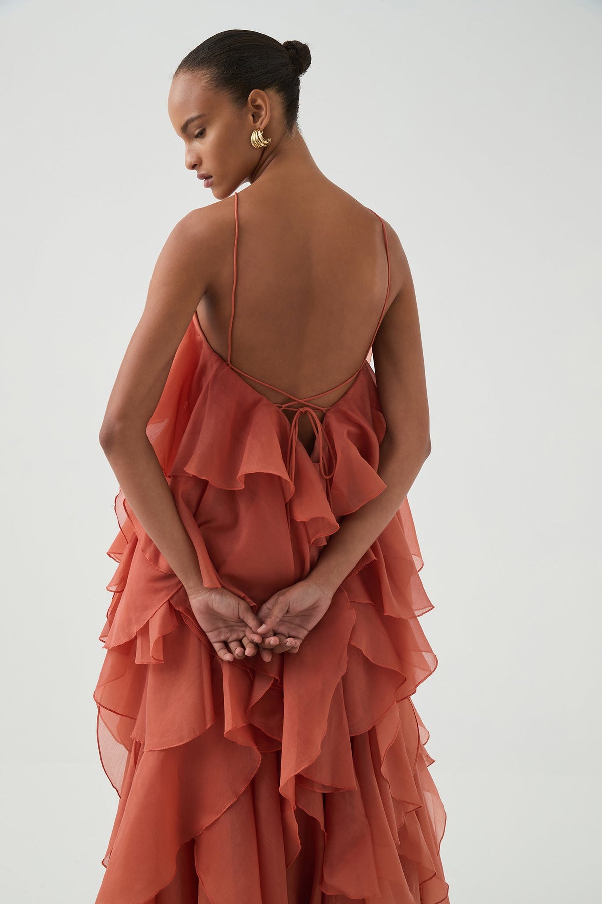 Pandorea Dress in Coral Clay
