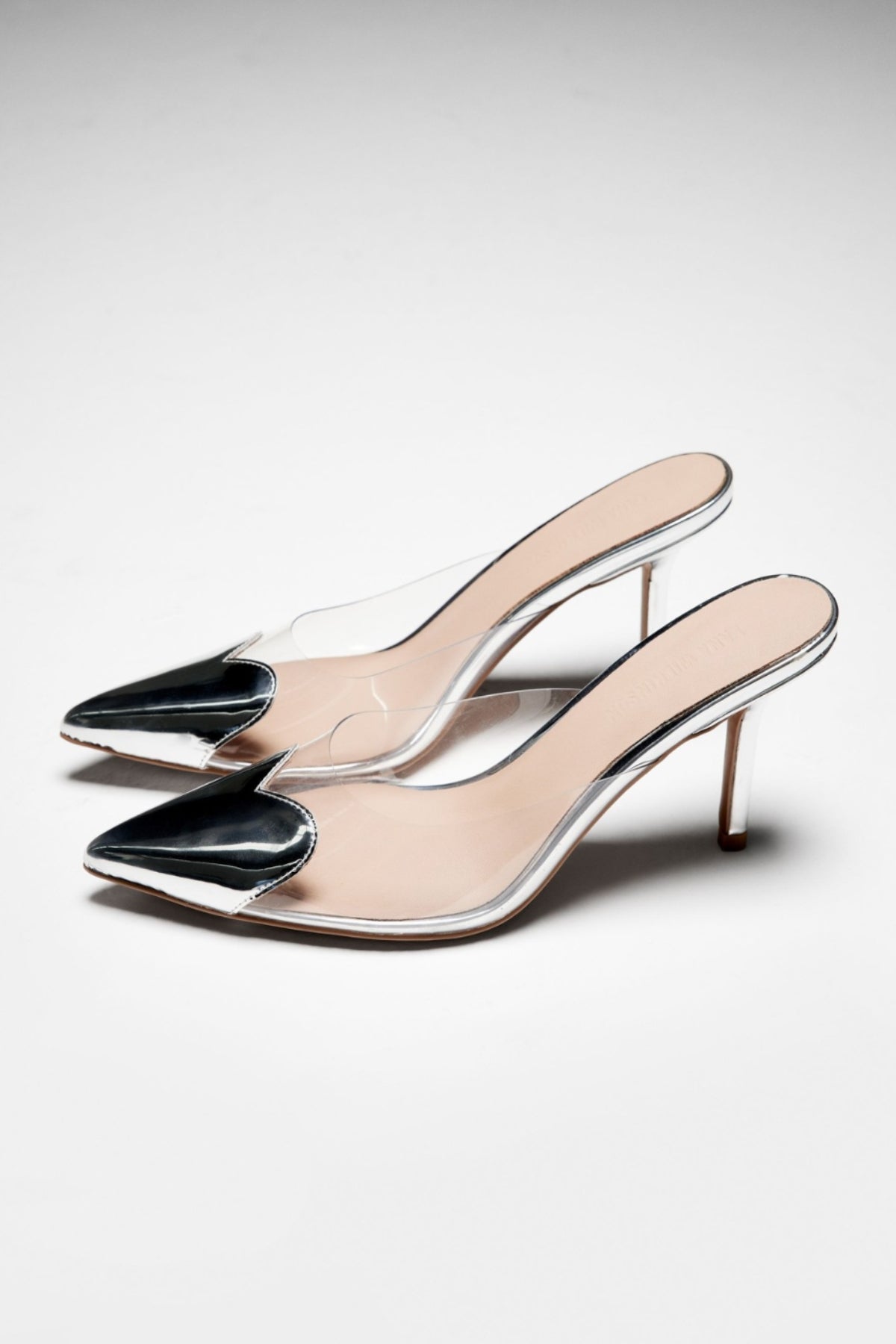 Buy LANA WILKINSON Raquel Mule Heel (Silver Mirror)
