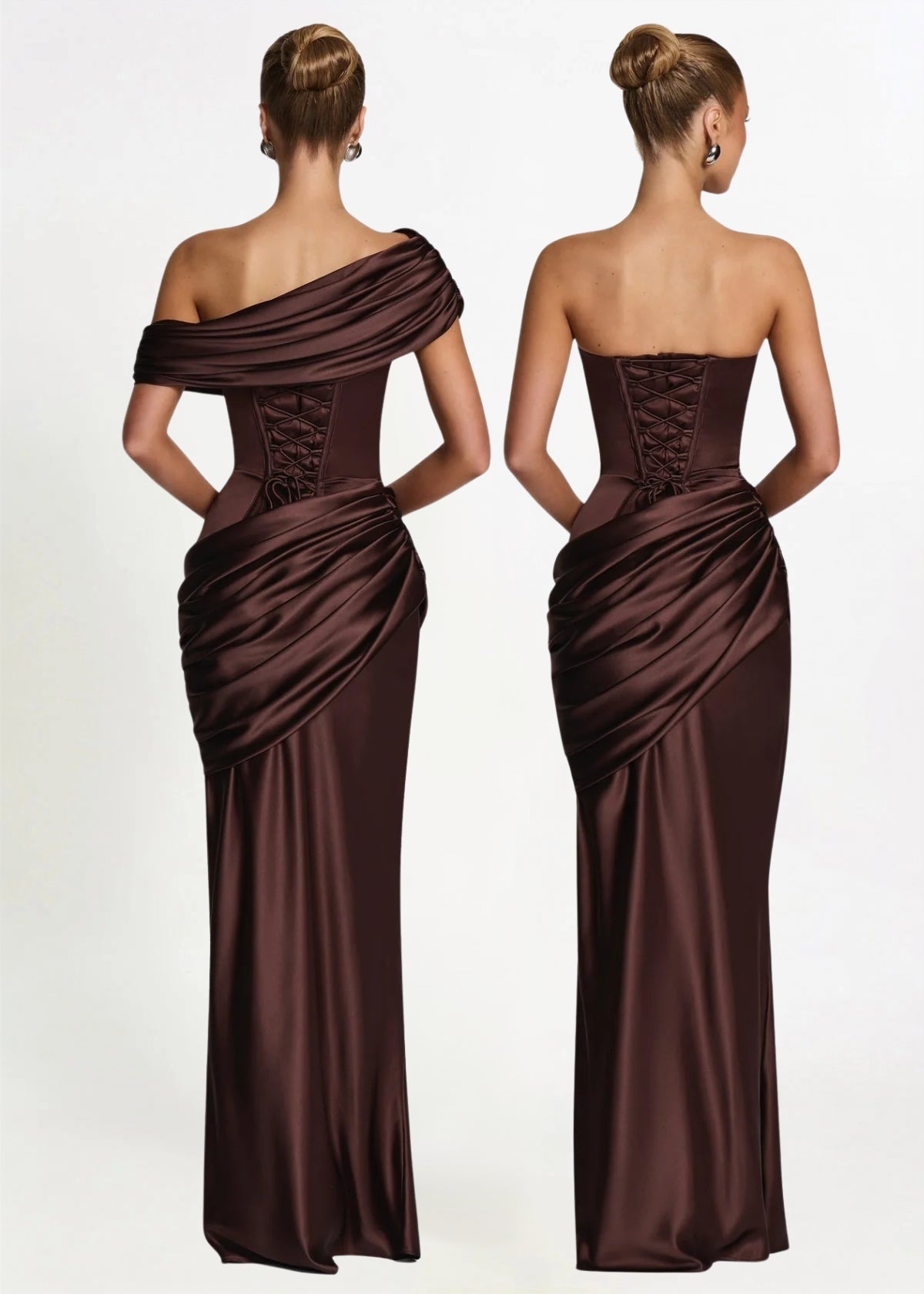 Ella Maxi Dress in Plum Brown