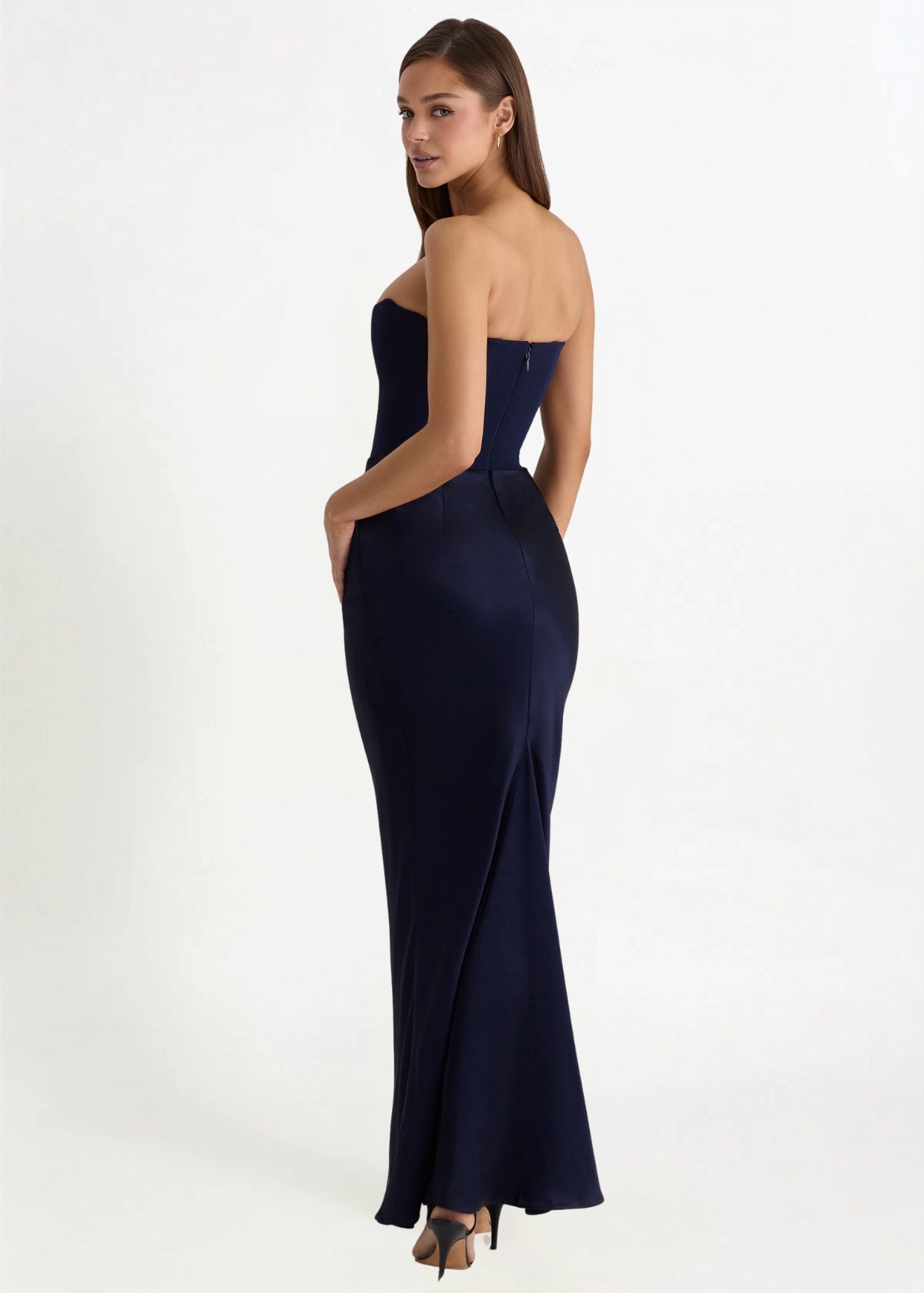Persephone Corset Dress in Navy
