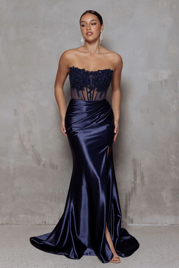 Ondine Dress in Navy