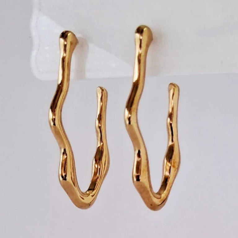 Coral Earrings | 18K Gold Plated