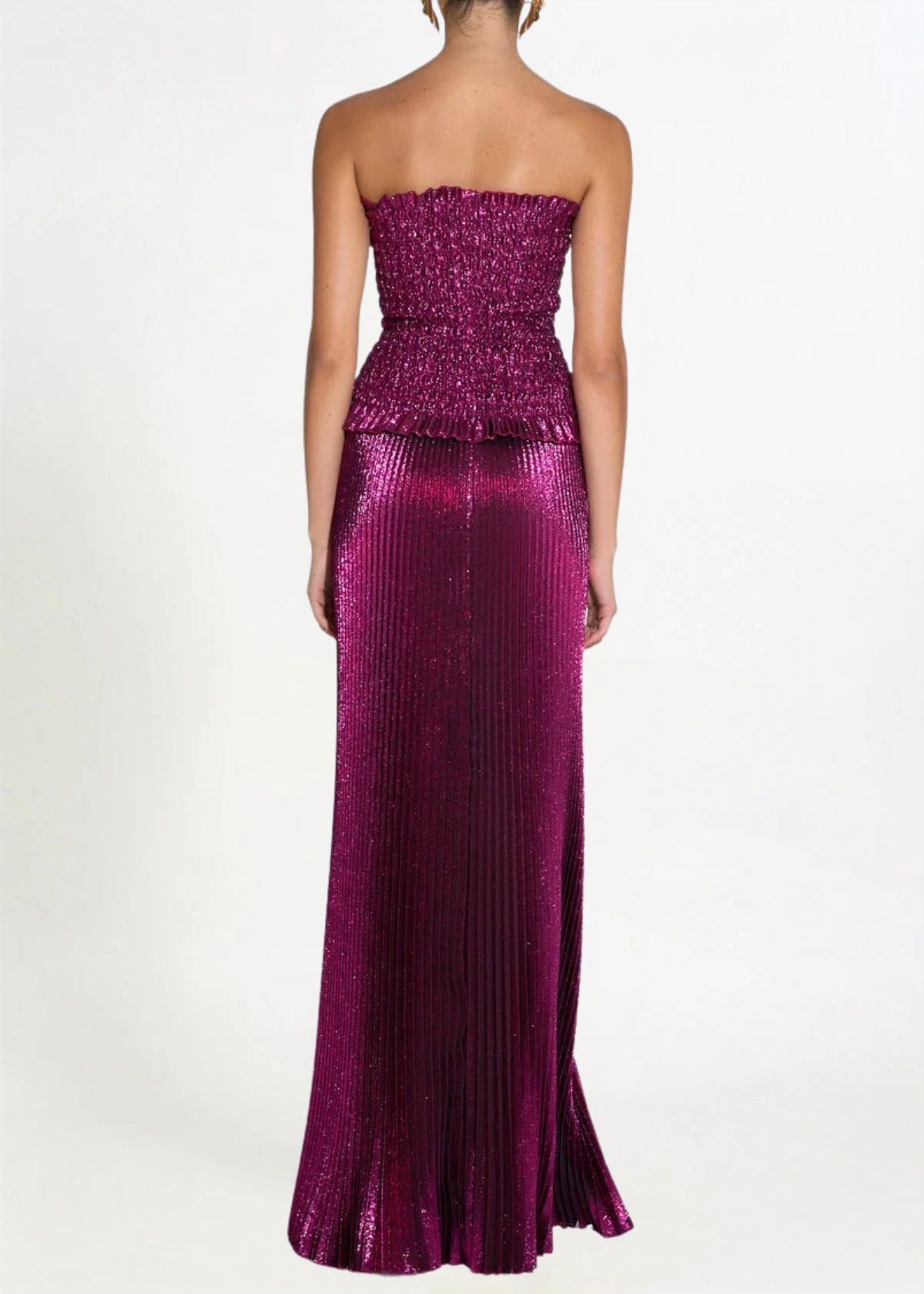 L'idee Maya Gown in Sangria Glitter Hire for Formal event from Dress for a Night