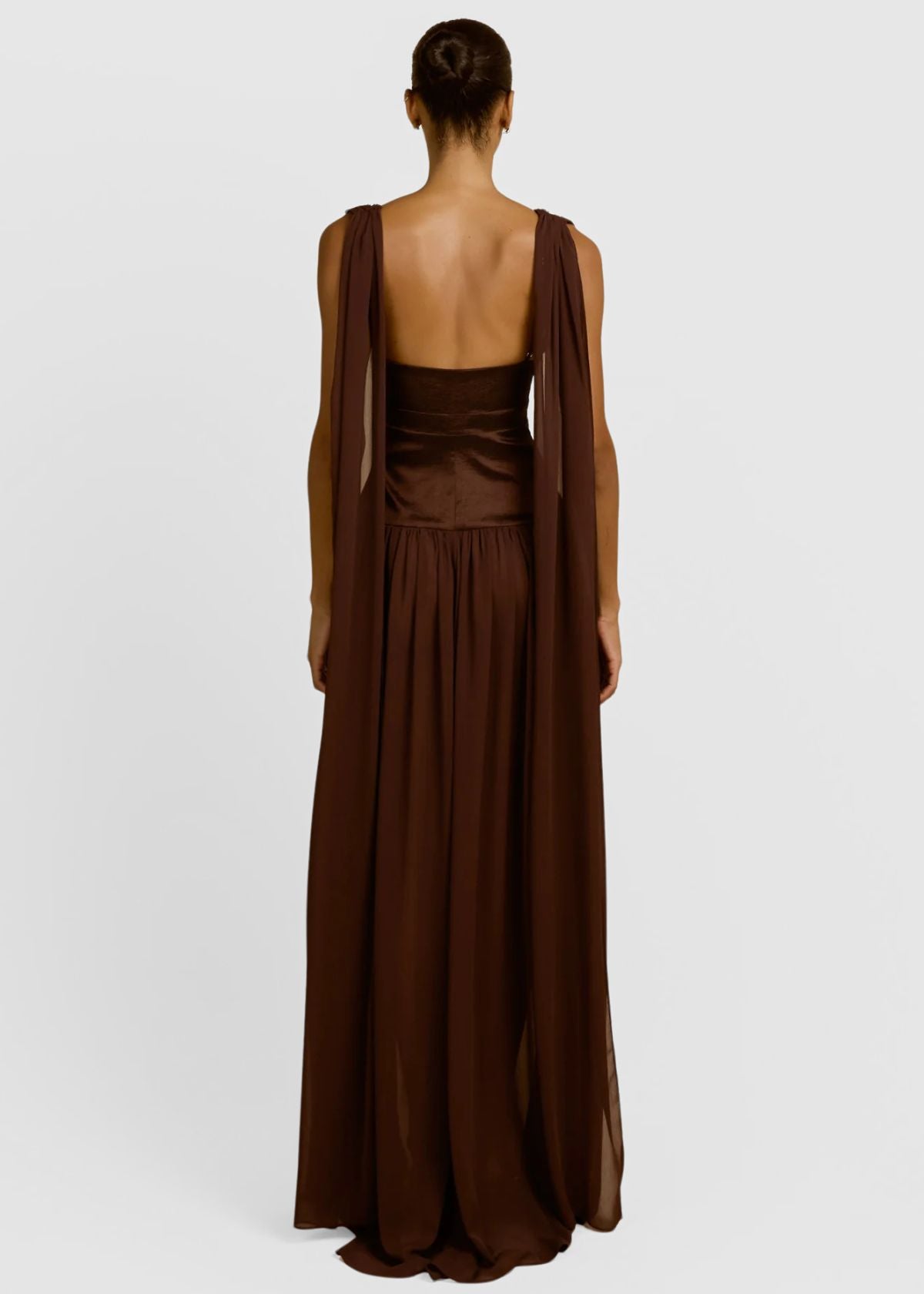 Ramona Dress Cacao hire at Dress for a Night