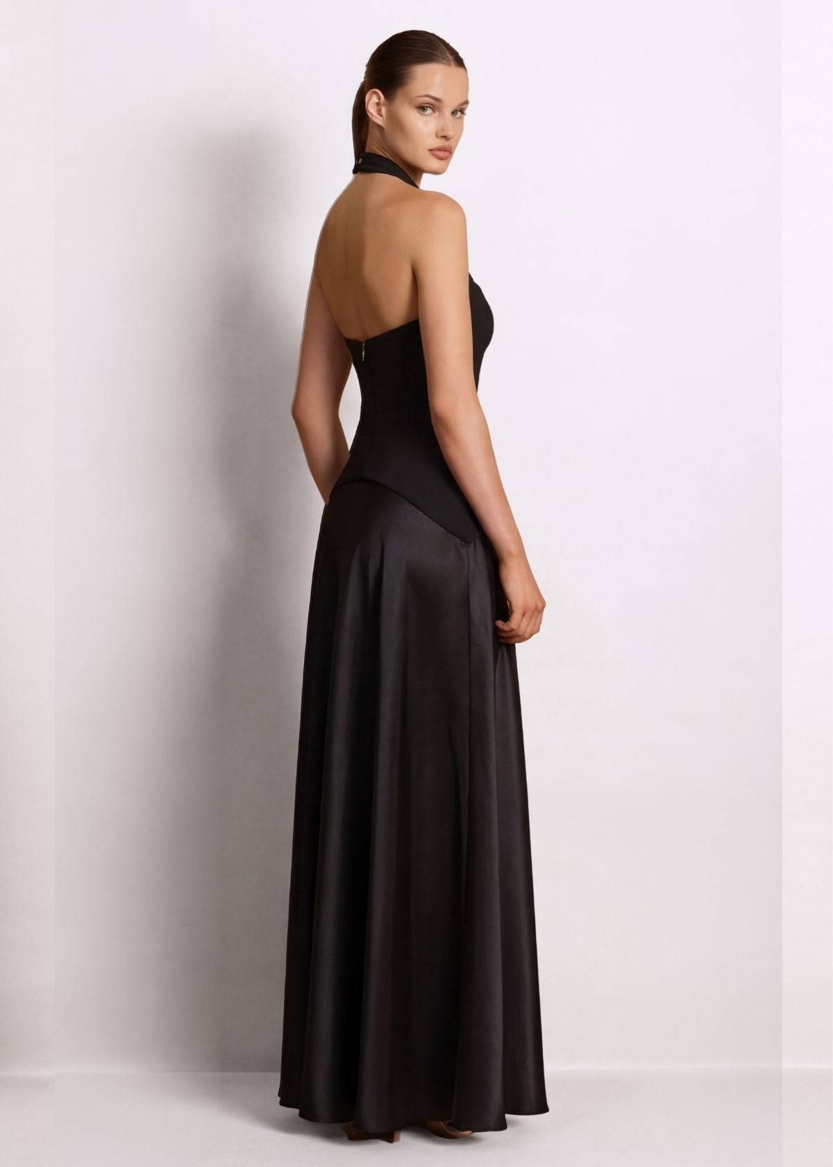 Nookie Alice Halter black formal dress hire