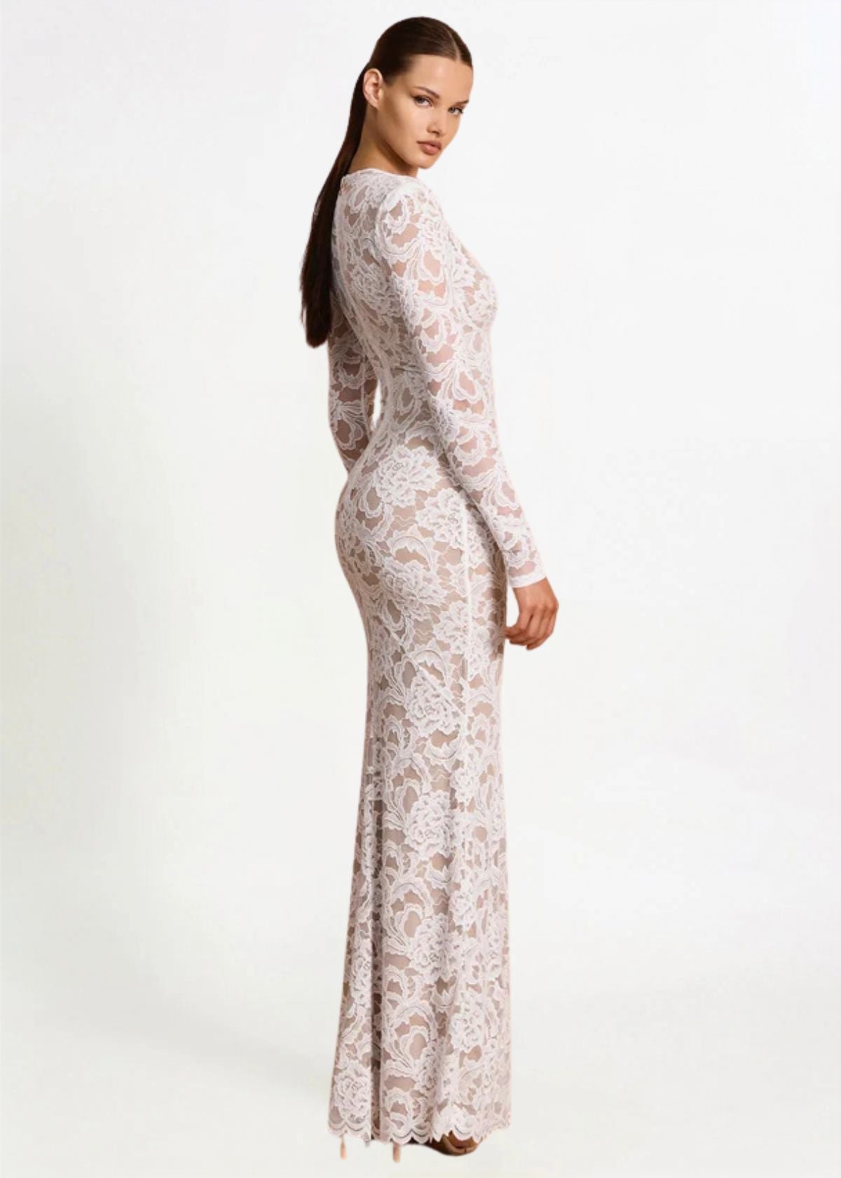 Nookie Delphine LS Gown in ivory Hire for Formal event from Dress for a Night