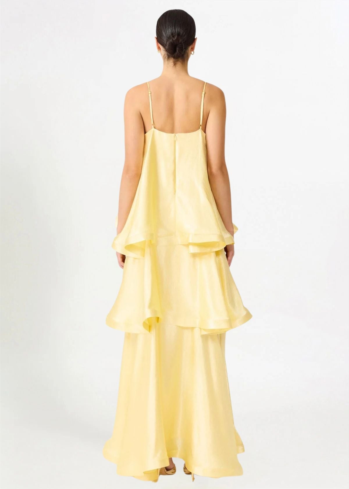 Elliat Tilly Tiered Maxi Dress in Yellow Hire for Formal event from Dress for a Night