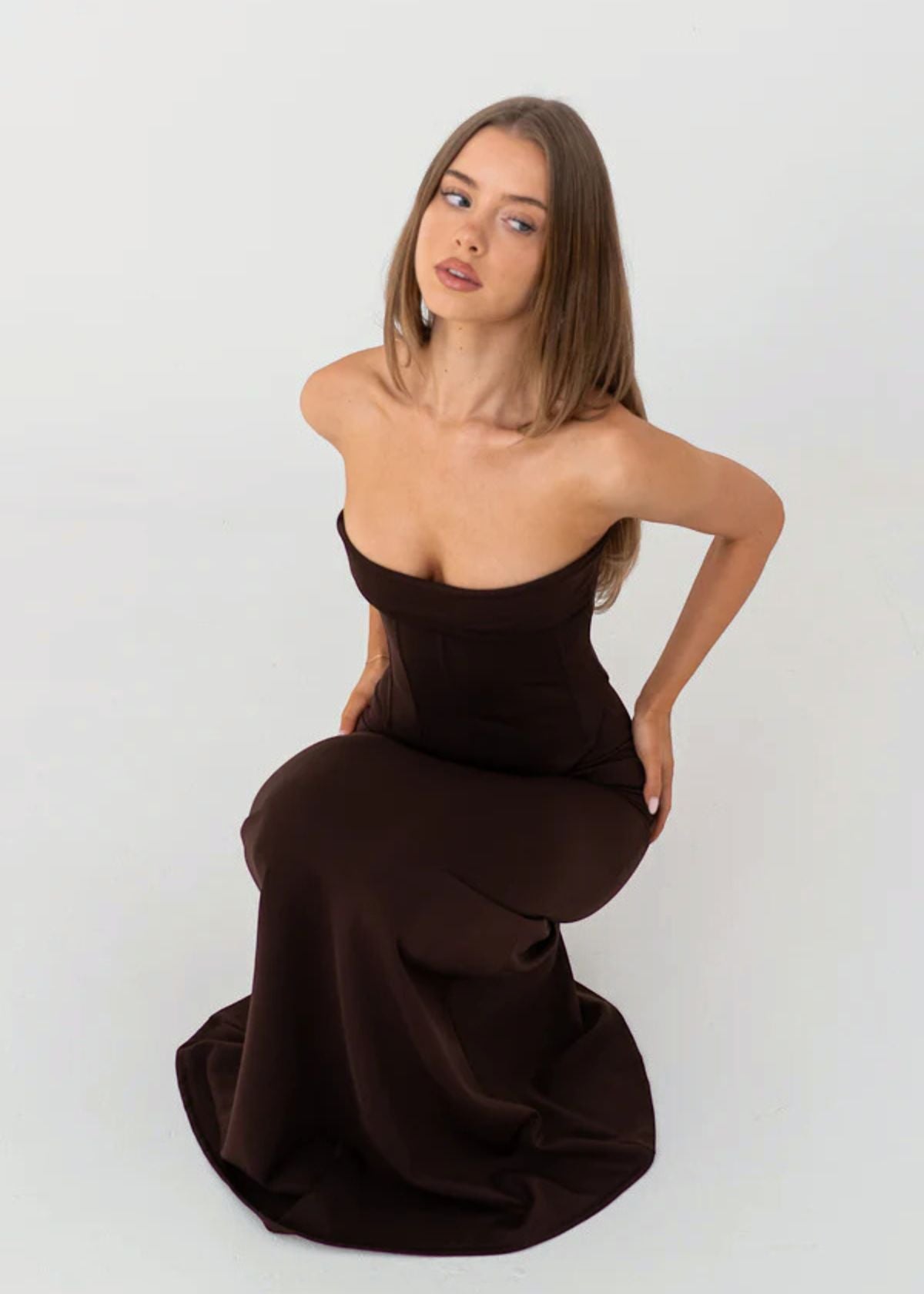 Louie Gown in Brown