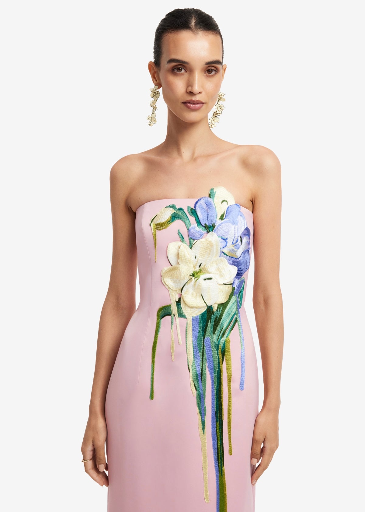Rayna Embroidered Maxi Dress in Pink