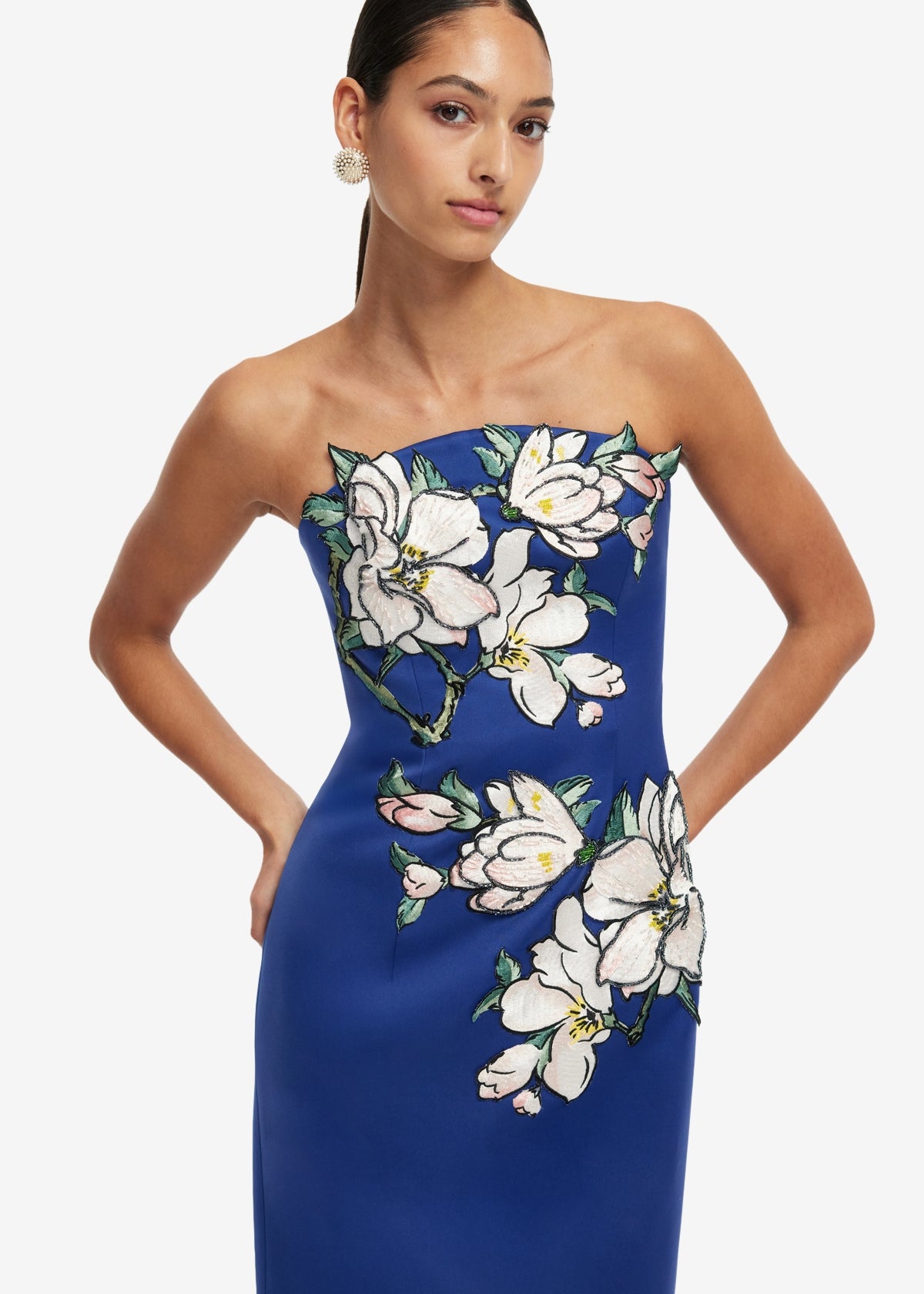 Ava Applique Floral Maxi Dress