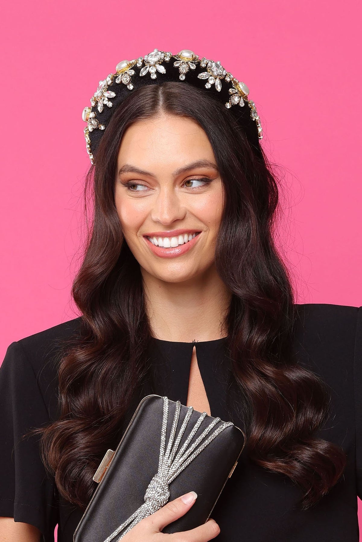 MORGAN & TAYLOR Ophelia Headband (Black),Dress for a Night