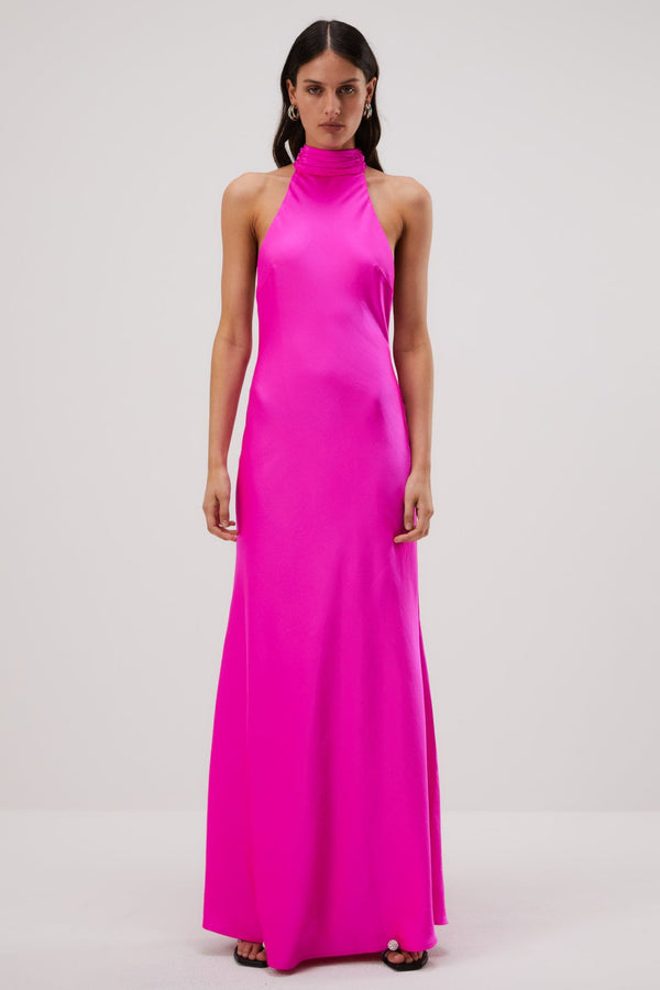 MISHA Evianna Satin Gown (Pink)