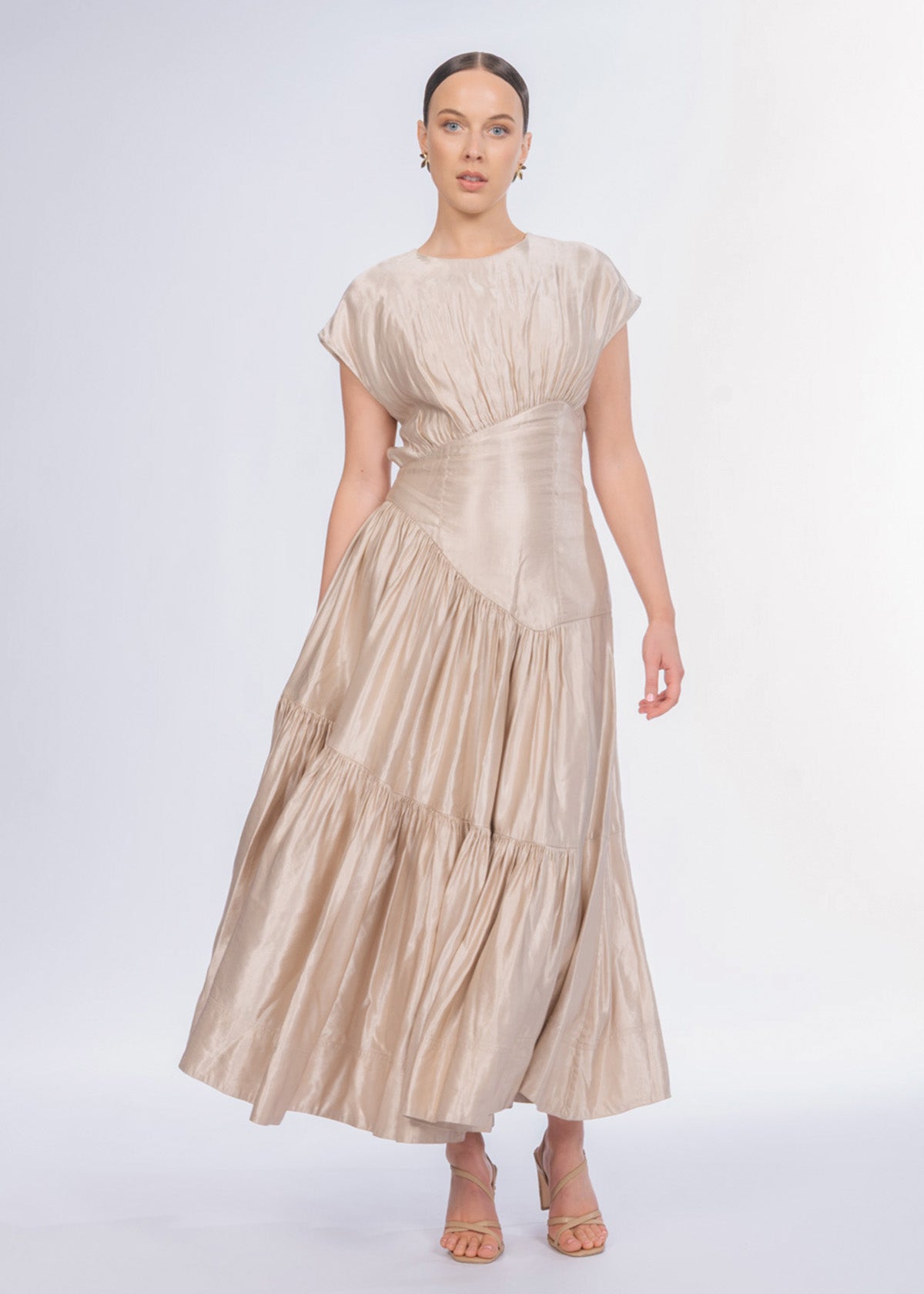 Aje Serendipity Reflection Champagne Formal Dress