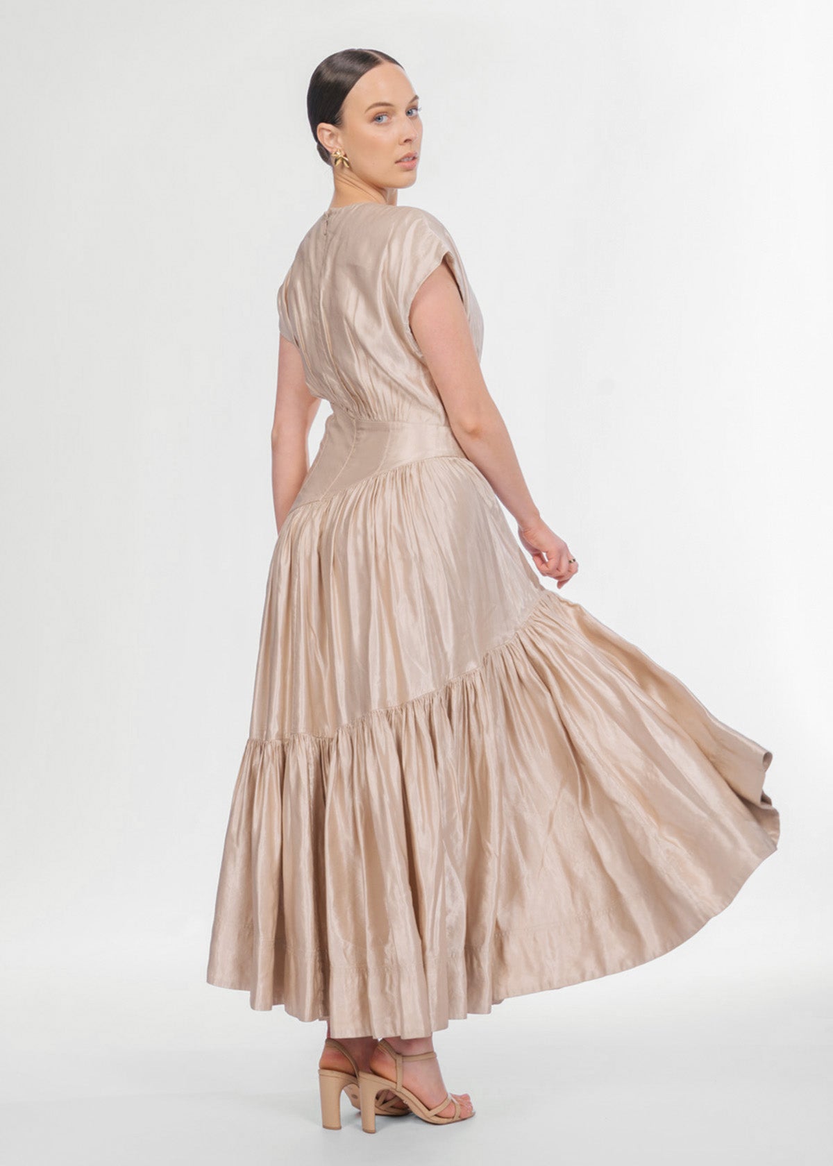 Aje Serendipity Reflection Champagne Formal Dress