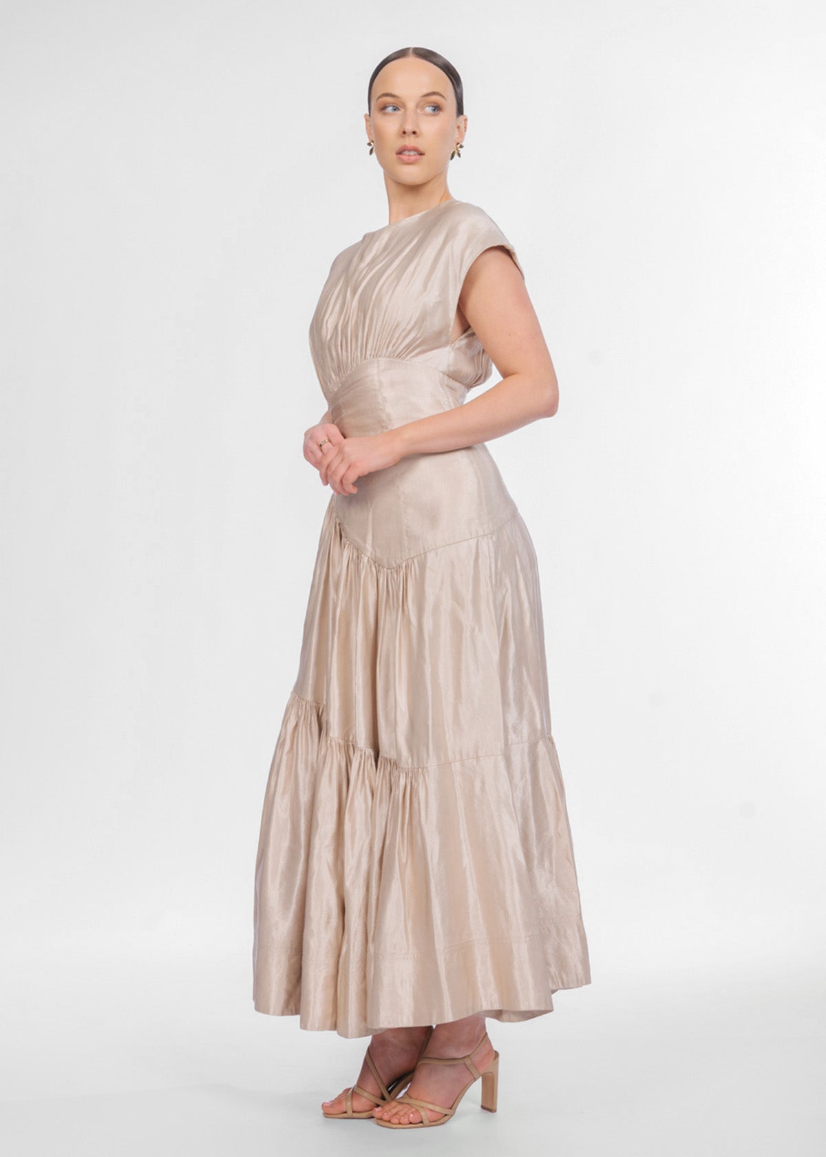 Aje Serendipity Reflection Champagne Formal Dress