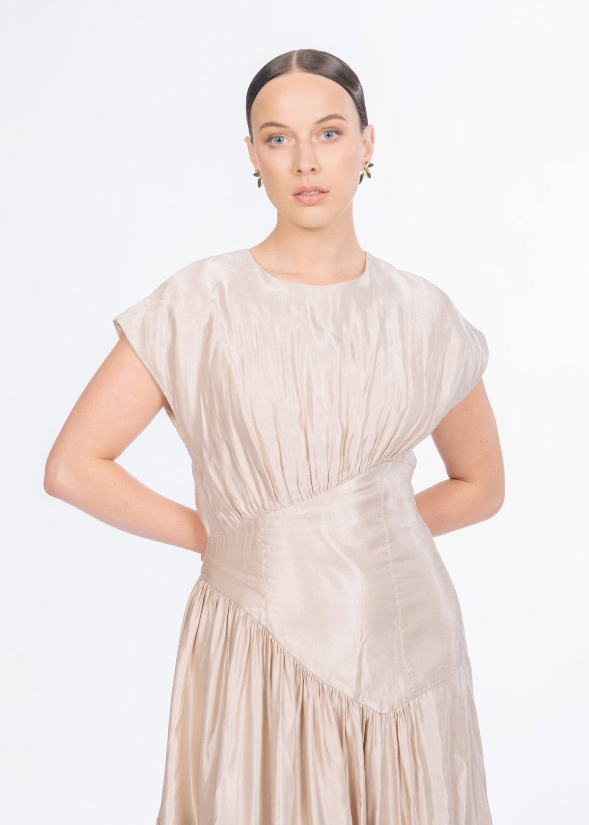 Aje Serendipity Reflection Champagne Formal Dress