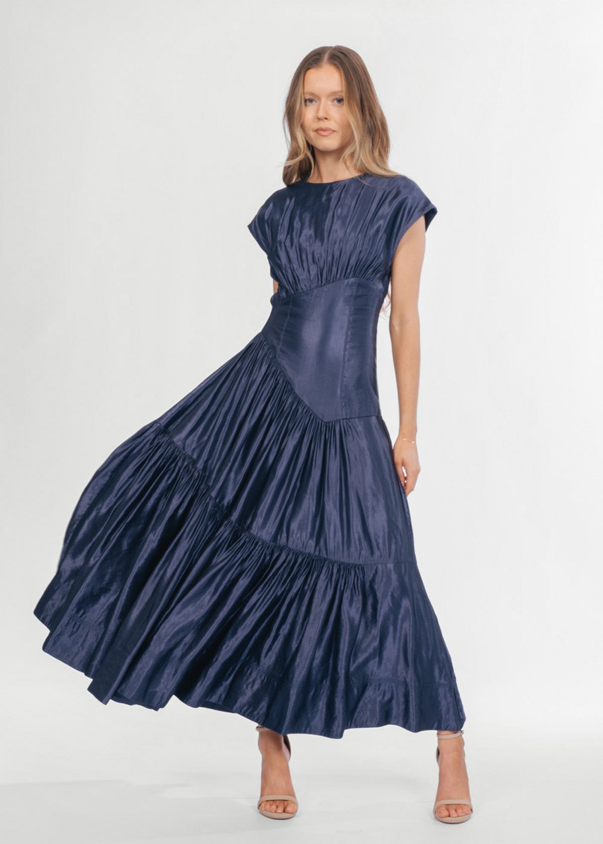 Aje Serendipity Reflection Navy Blue Formal Dress
