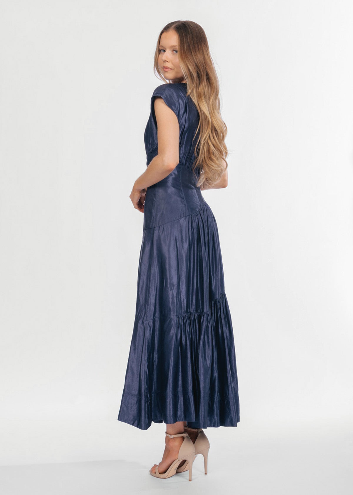 Aje Serendipity Reflection Navy Blue Formal Dress