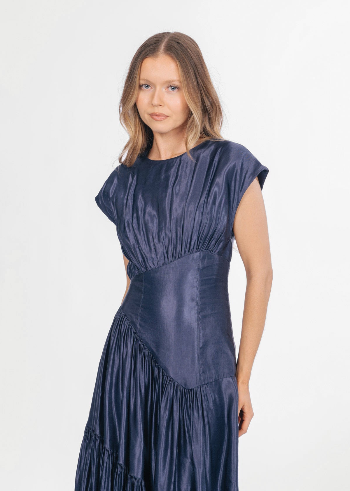 Aje Serendipity Reflection Navy Blue Formal Dress