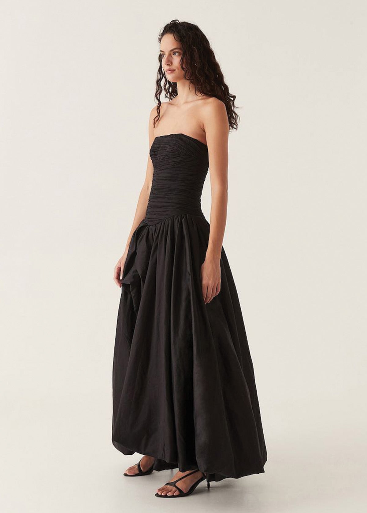 Aje Violette Bubble Hem Black Formal Dress