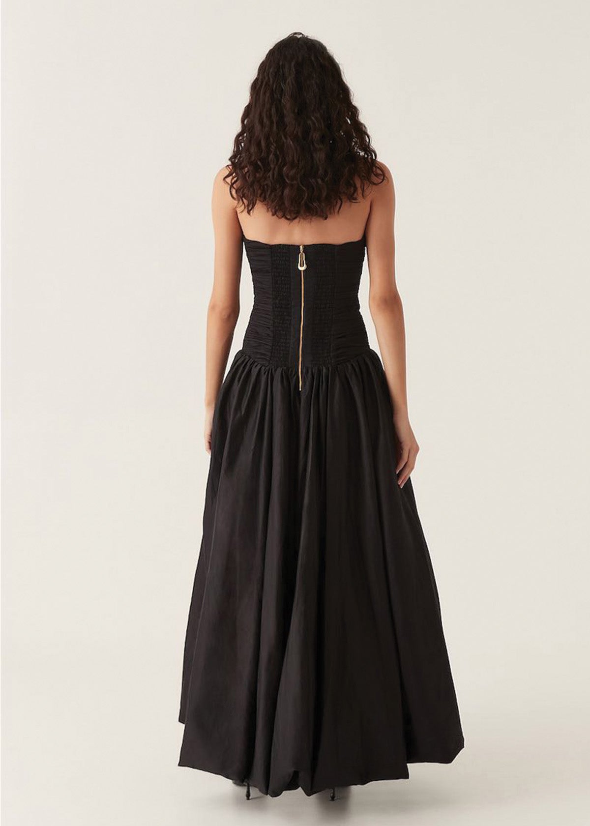 Aje Violette Bubble Hem Black Formal Dress