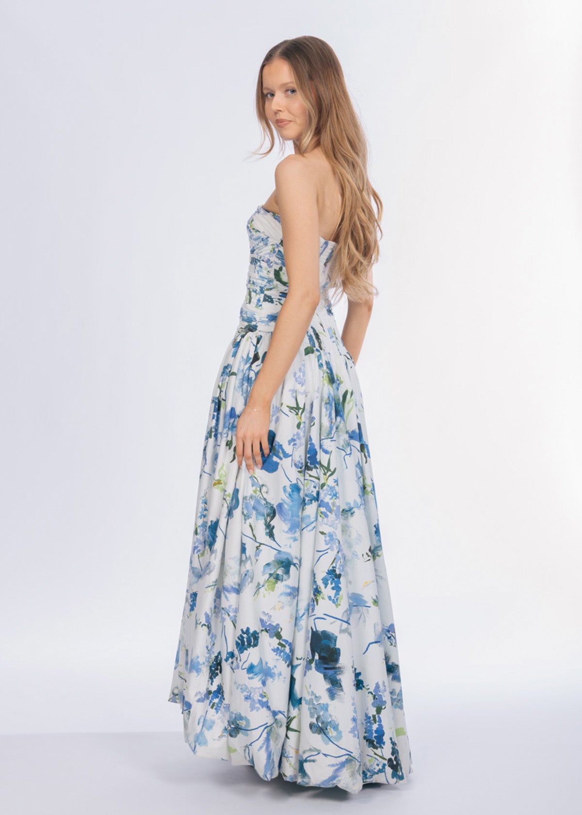 Aje Violette Bubble Hem Lavender Print Formal Dress