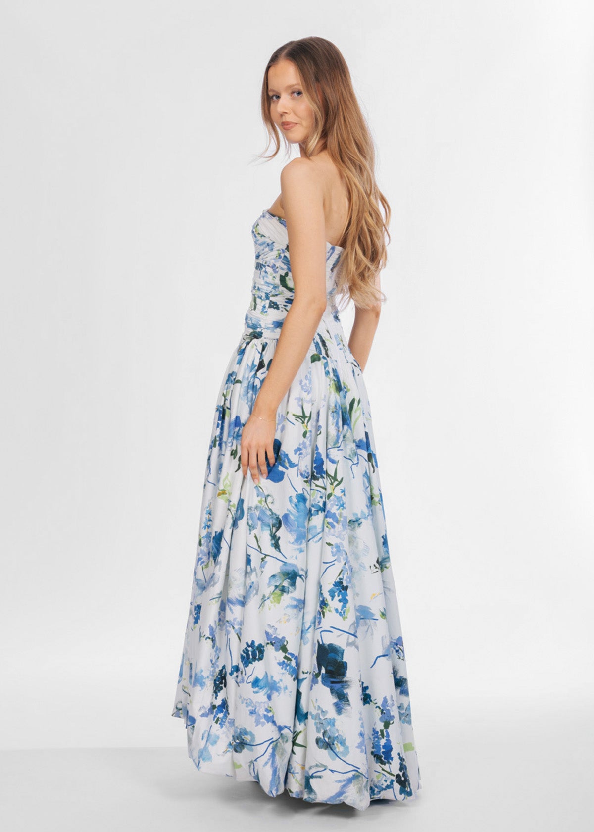 Aje Violette Bubble Hem Lavender Print Formal Dress