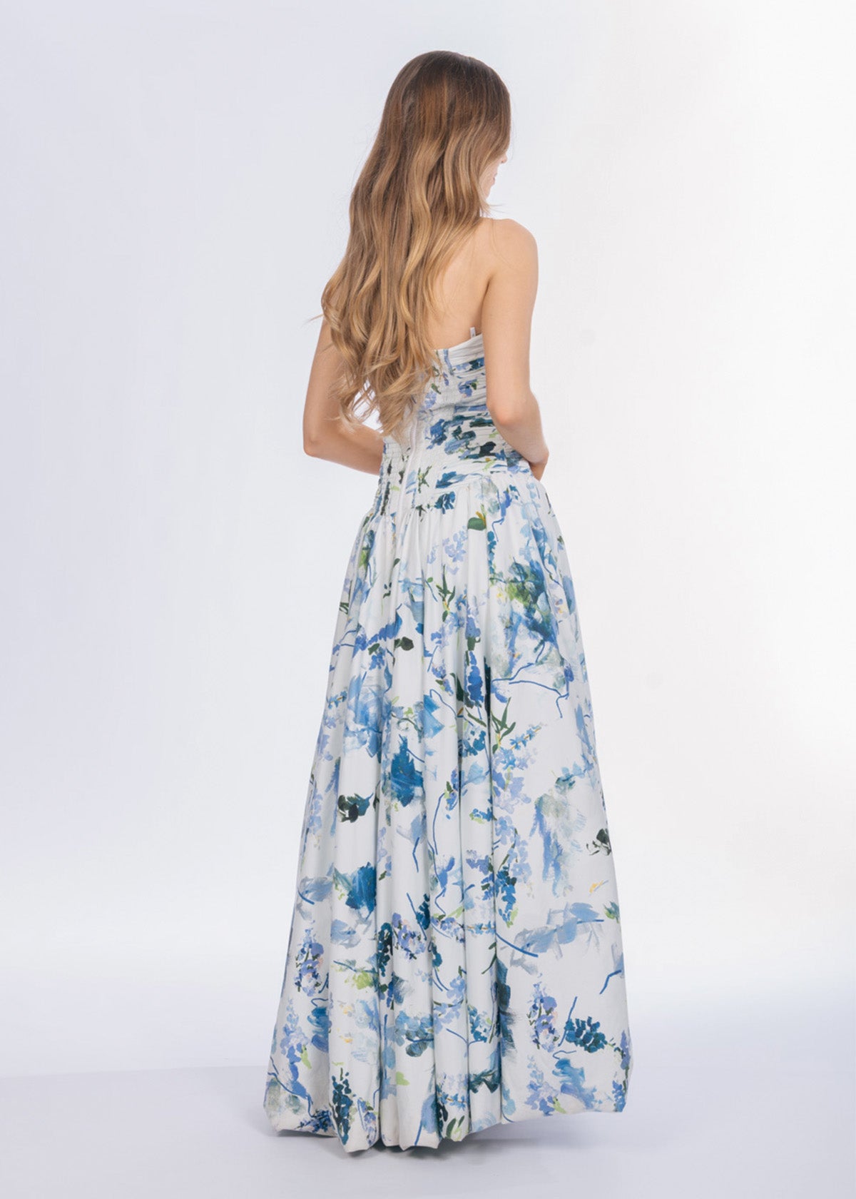 Aje Violette Bubble Hem Lavender Print Formal Dress