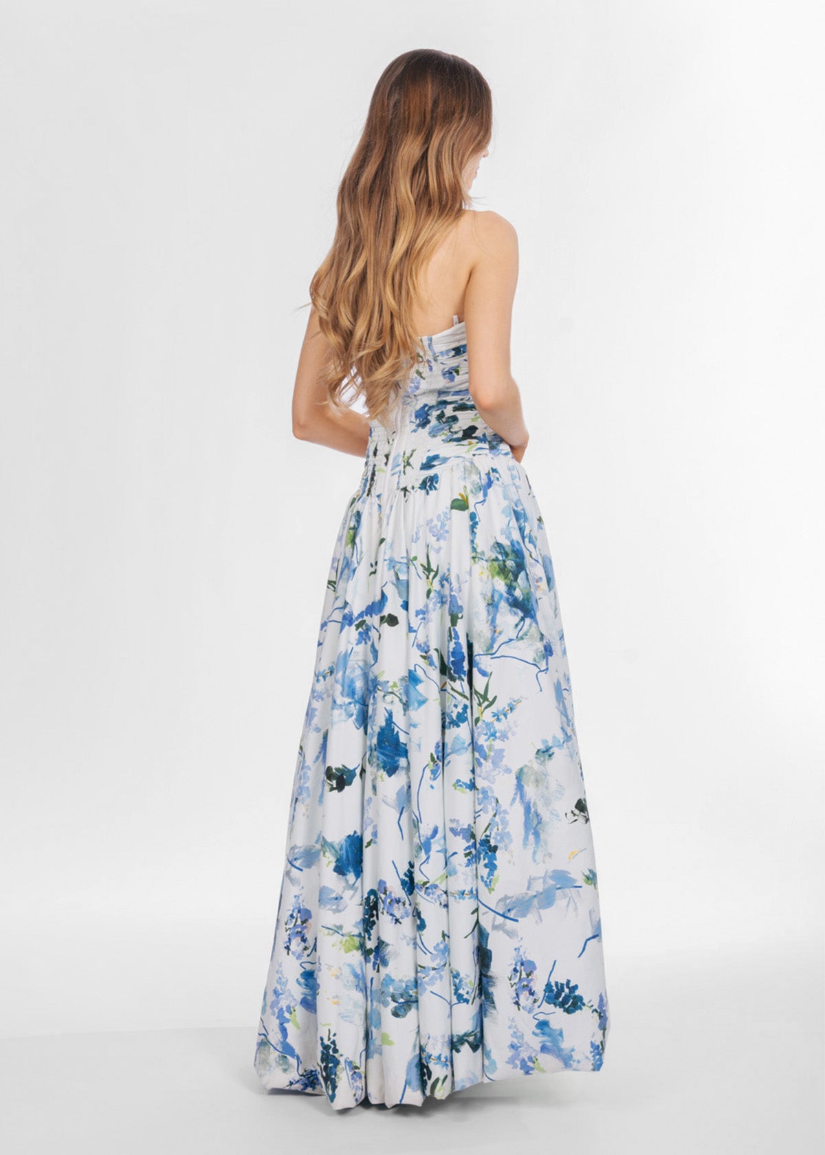 Aje Violette Bubble Hem Lavender Print Formal Dress