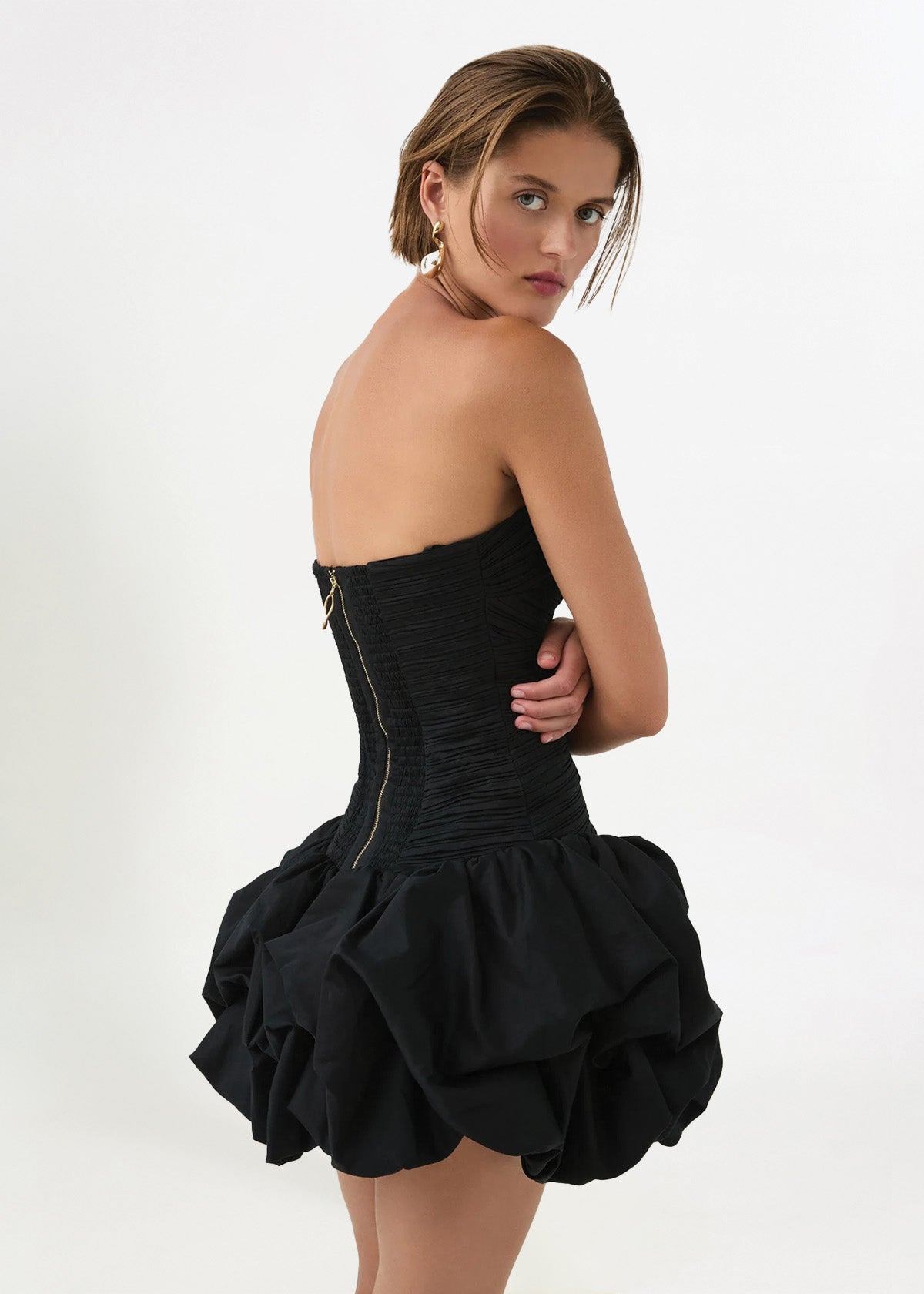 Aje Violette Bubble Hem Mini Dress