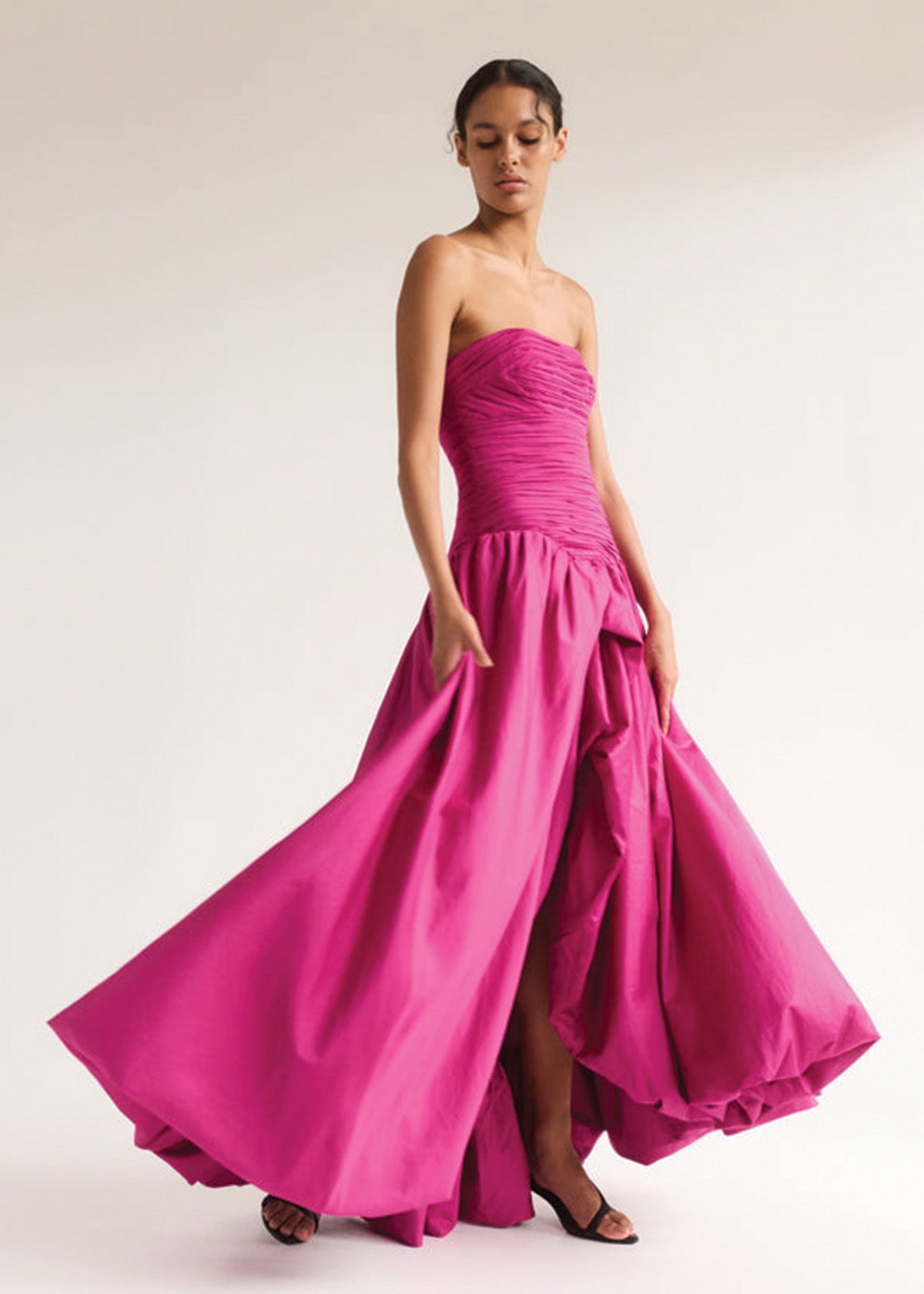 Aje Violette Bubble Hem Pink Formal Dress