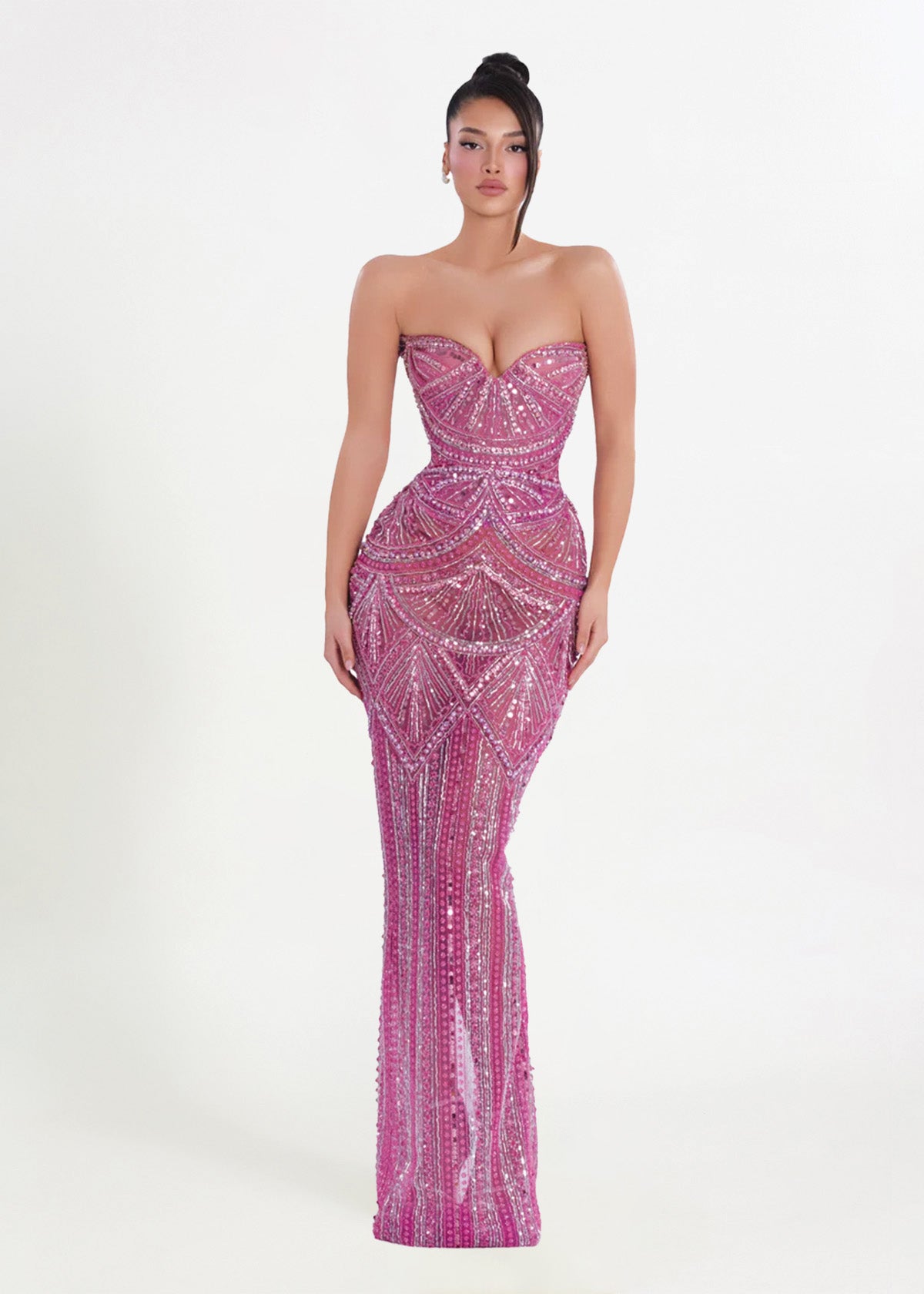 Albina Dyla Blush Majesty Formal Dress