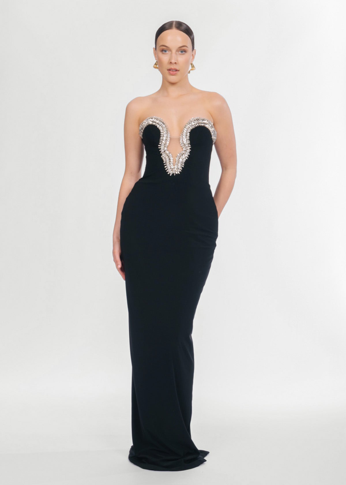 Albina Dyla Classica Black Formal Dress