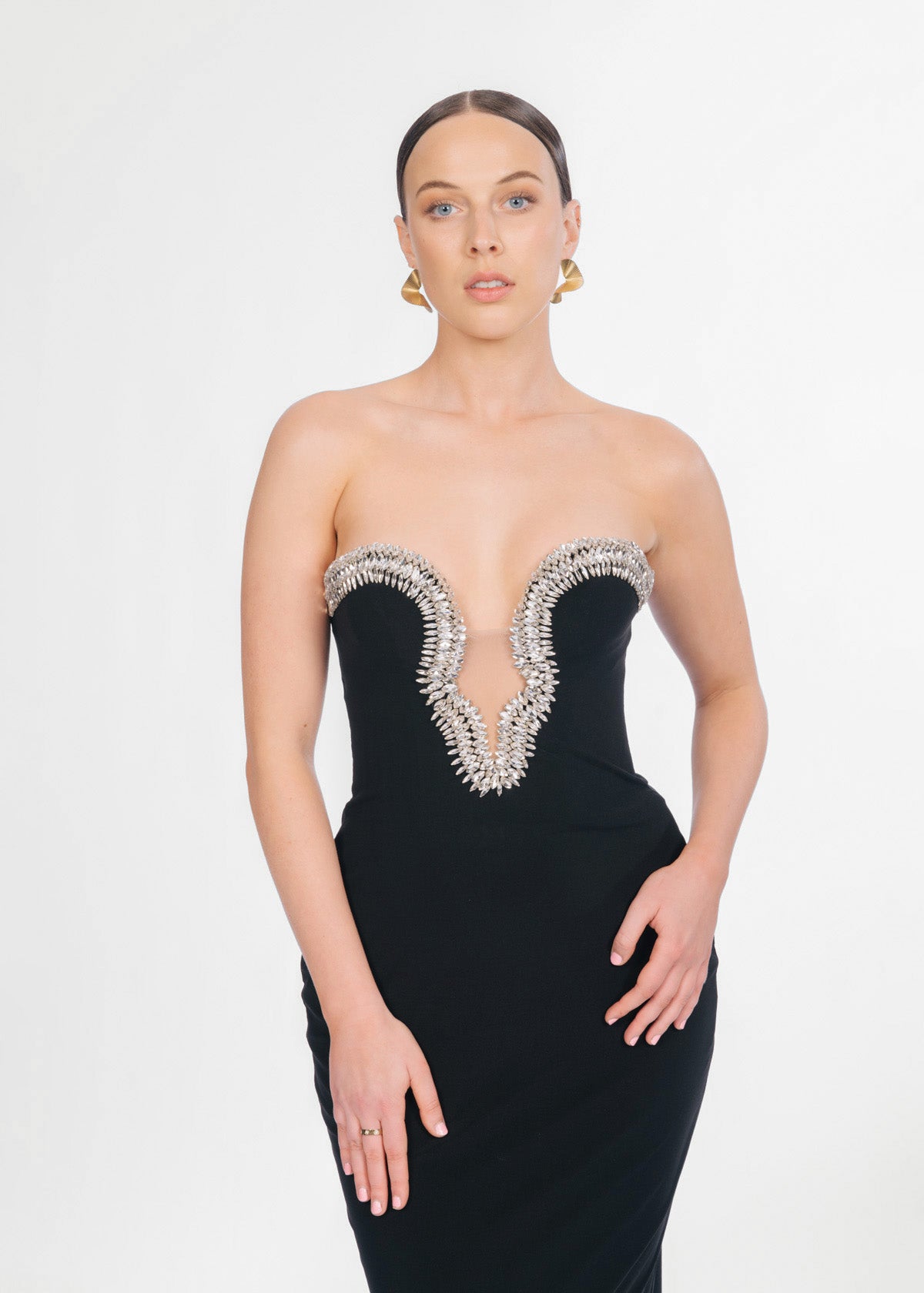 Albina Dyla Classica Black Formal Dress