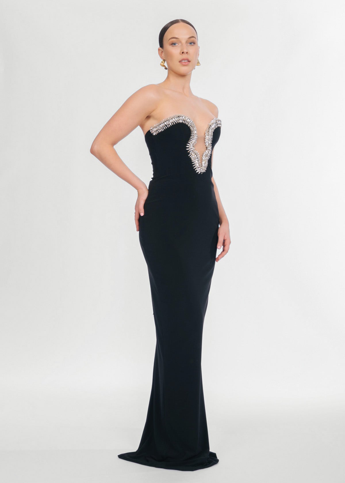Albina Dyla Classica Black Formal Dress