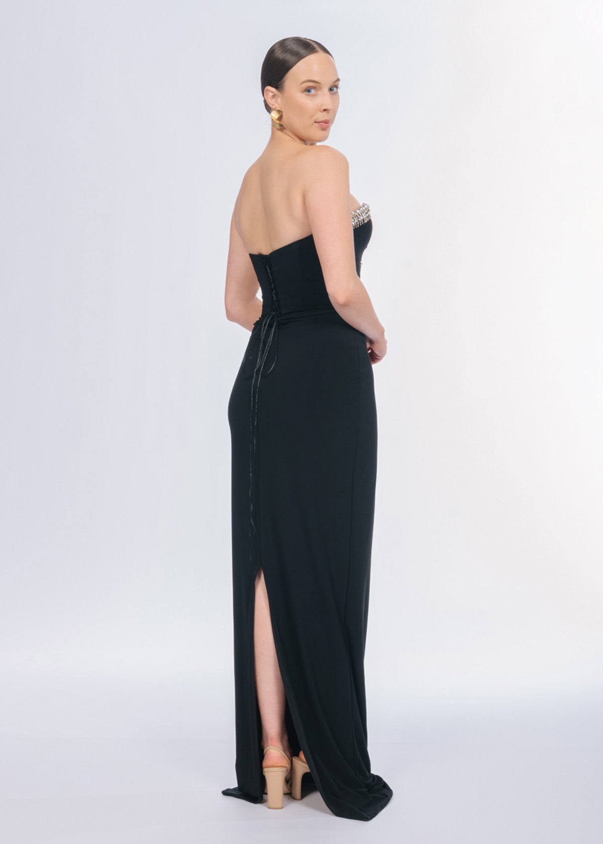 Albina Dyla Classica Black Formal Dress