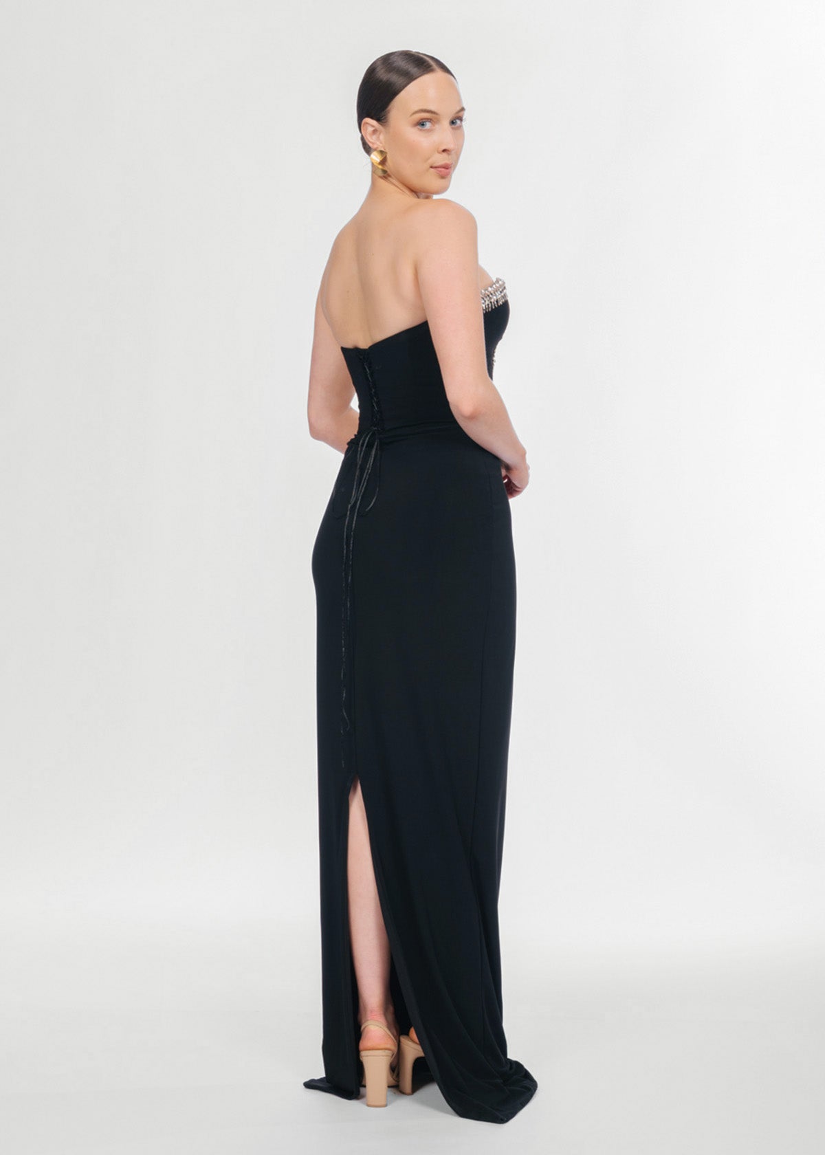 Albina Dyla Classica Black Formal Dress