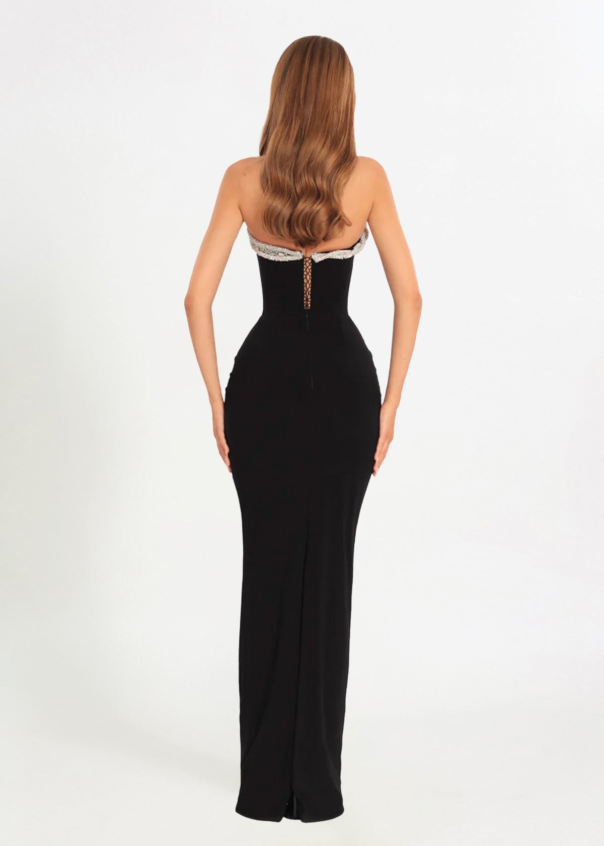 Albina Dyla Serpent Curve Formal Dress