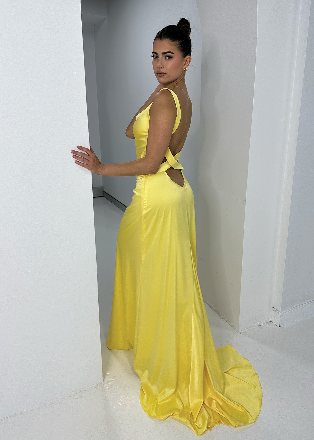 Celeb Andie Yellow Formal Dress