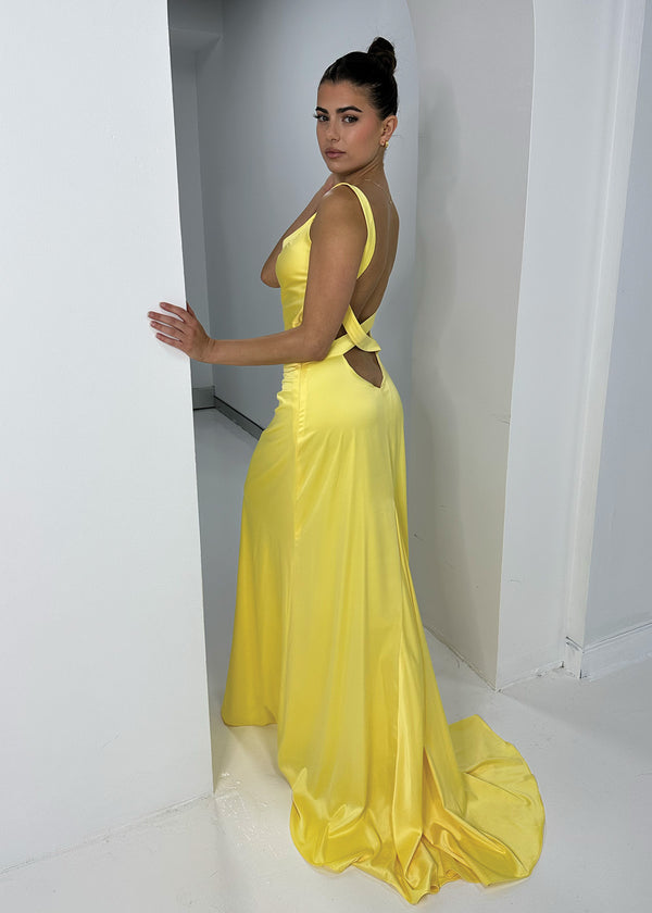Celeb Andie Yellow Formal Dress