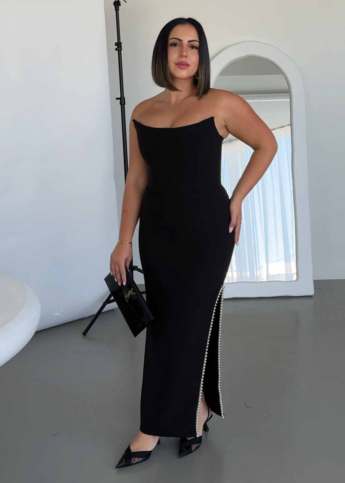 Eliya The Label Angelique Black Formal Dress