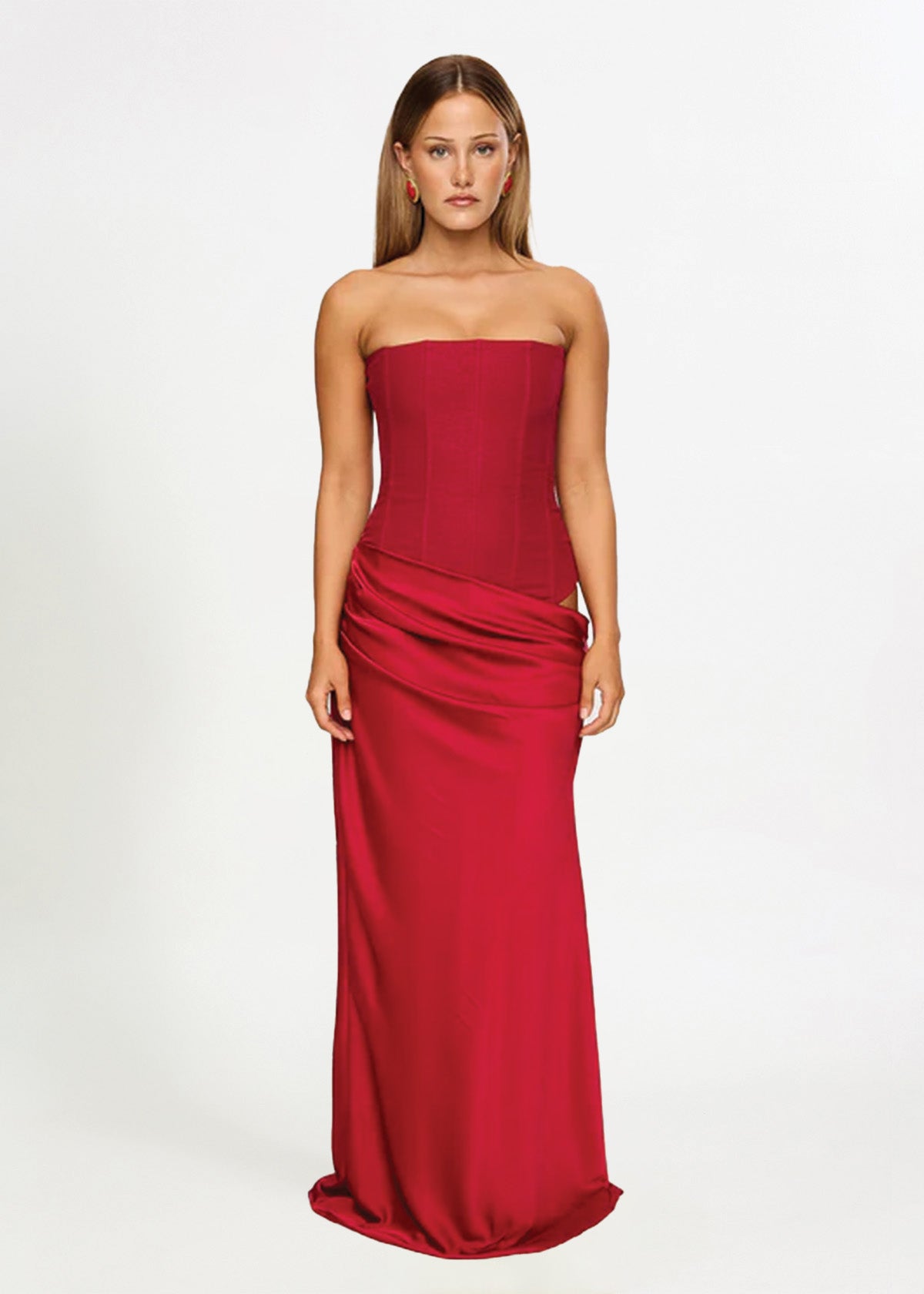 Hntr The Label Huxley Red Formal Dress