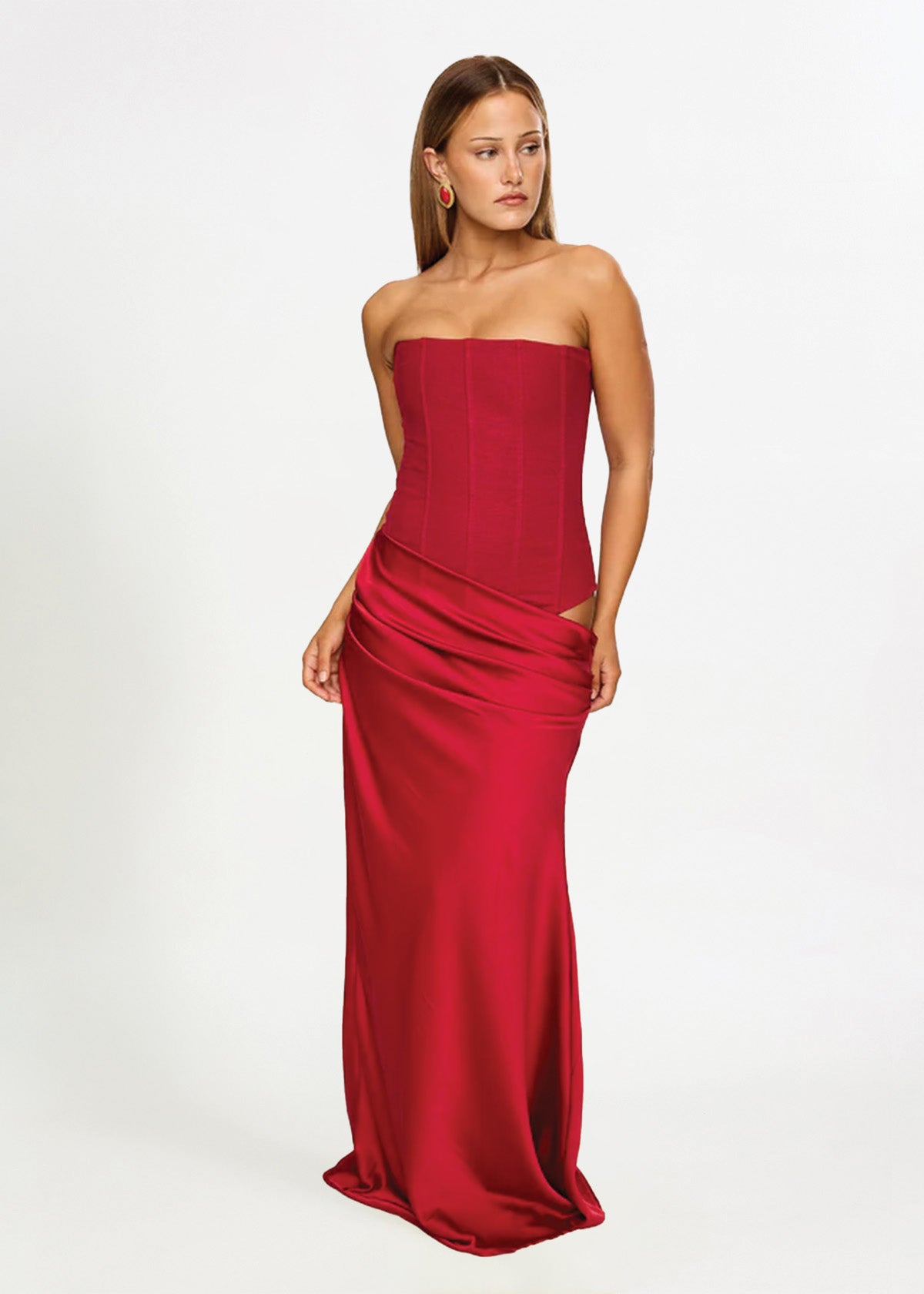 Hntr The Label Huxley Red Formal Dress